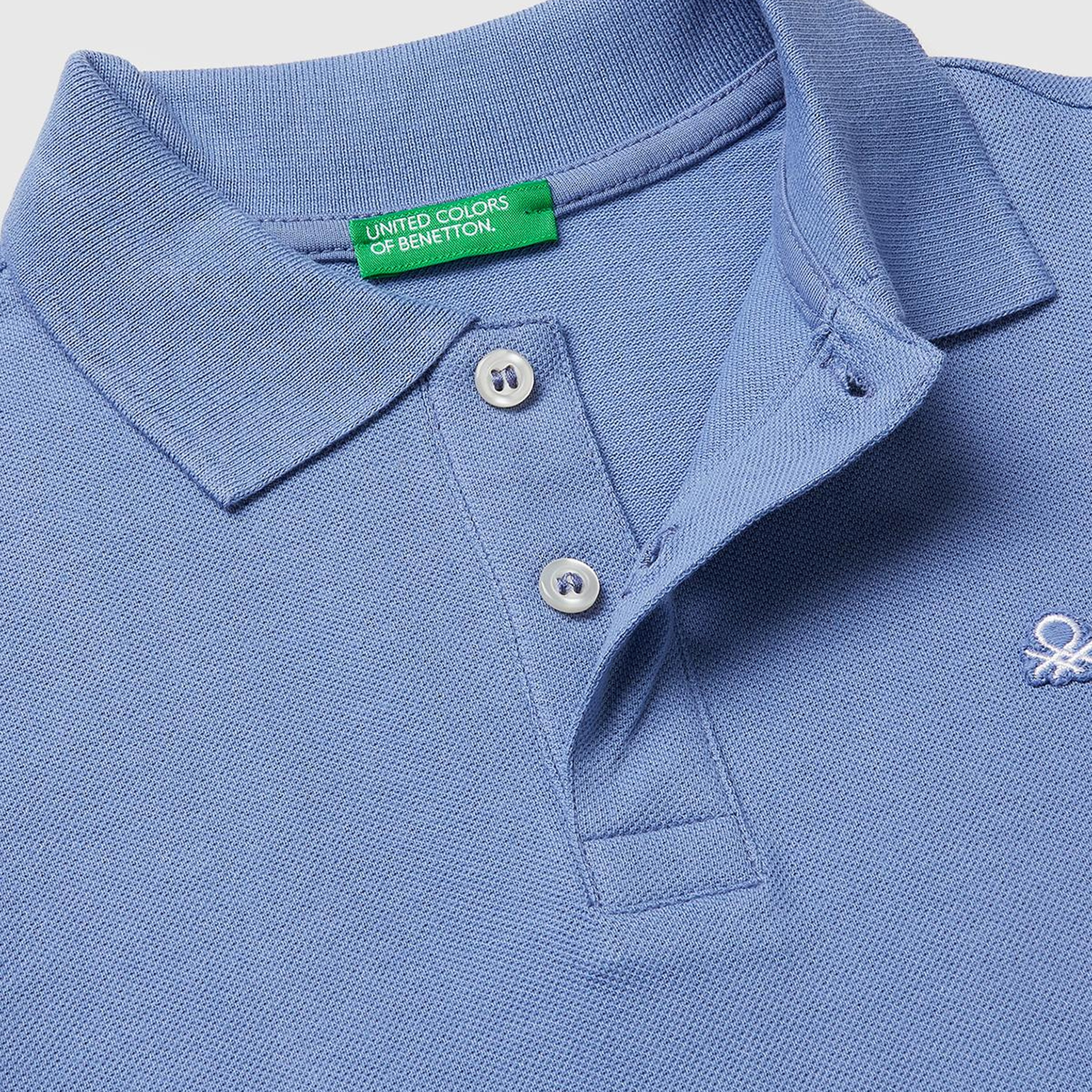 Erkek Çocuk Havacı Mavi Logolu Pike Polo T-Shirt