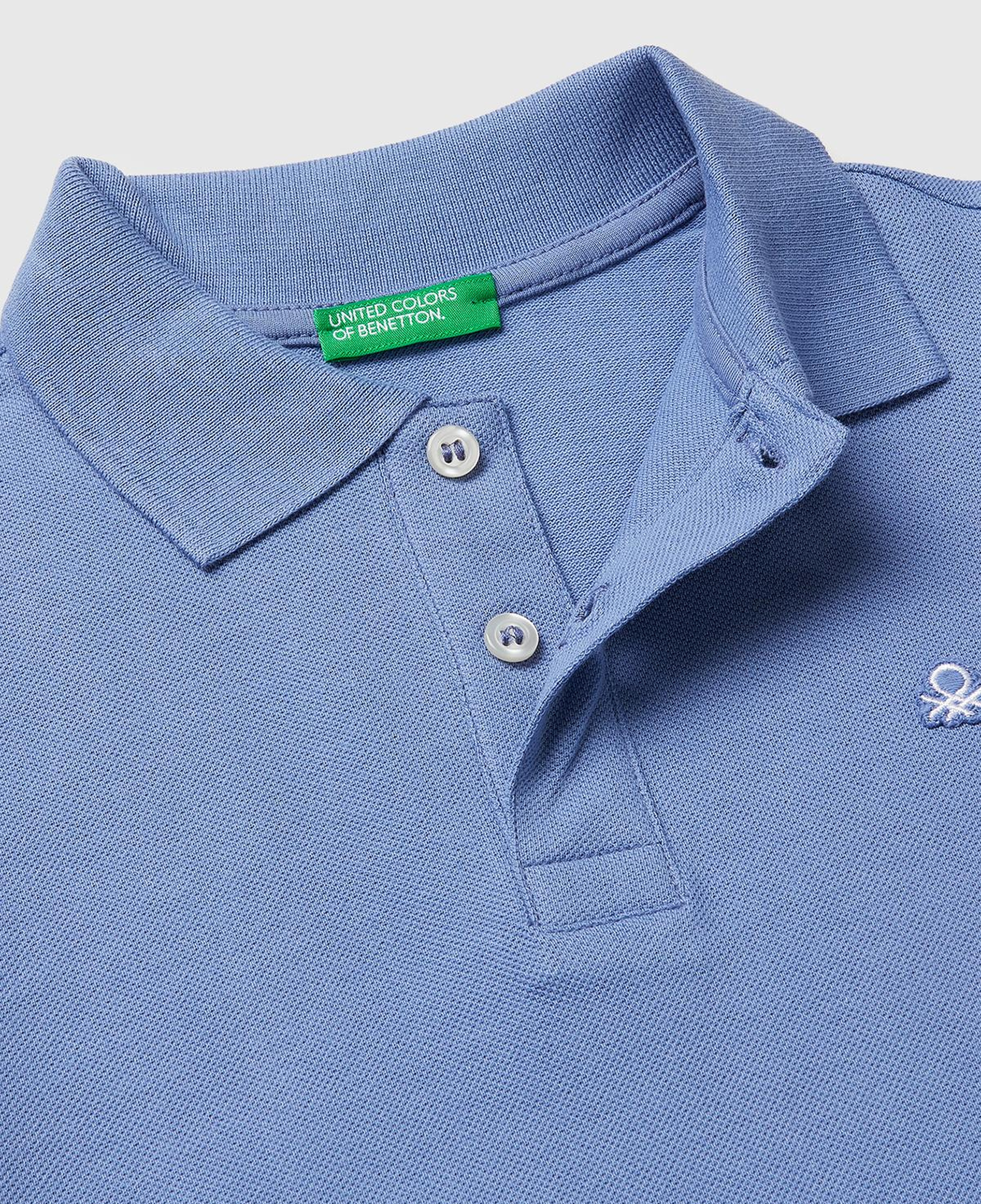 Erkek Çocuk Havacı Mavi Logolu Pike Polo T-Shirt