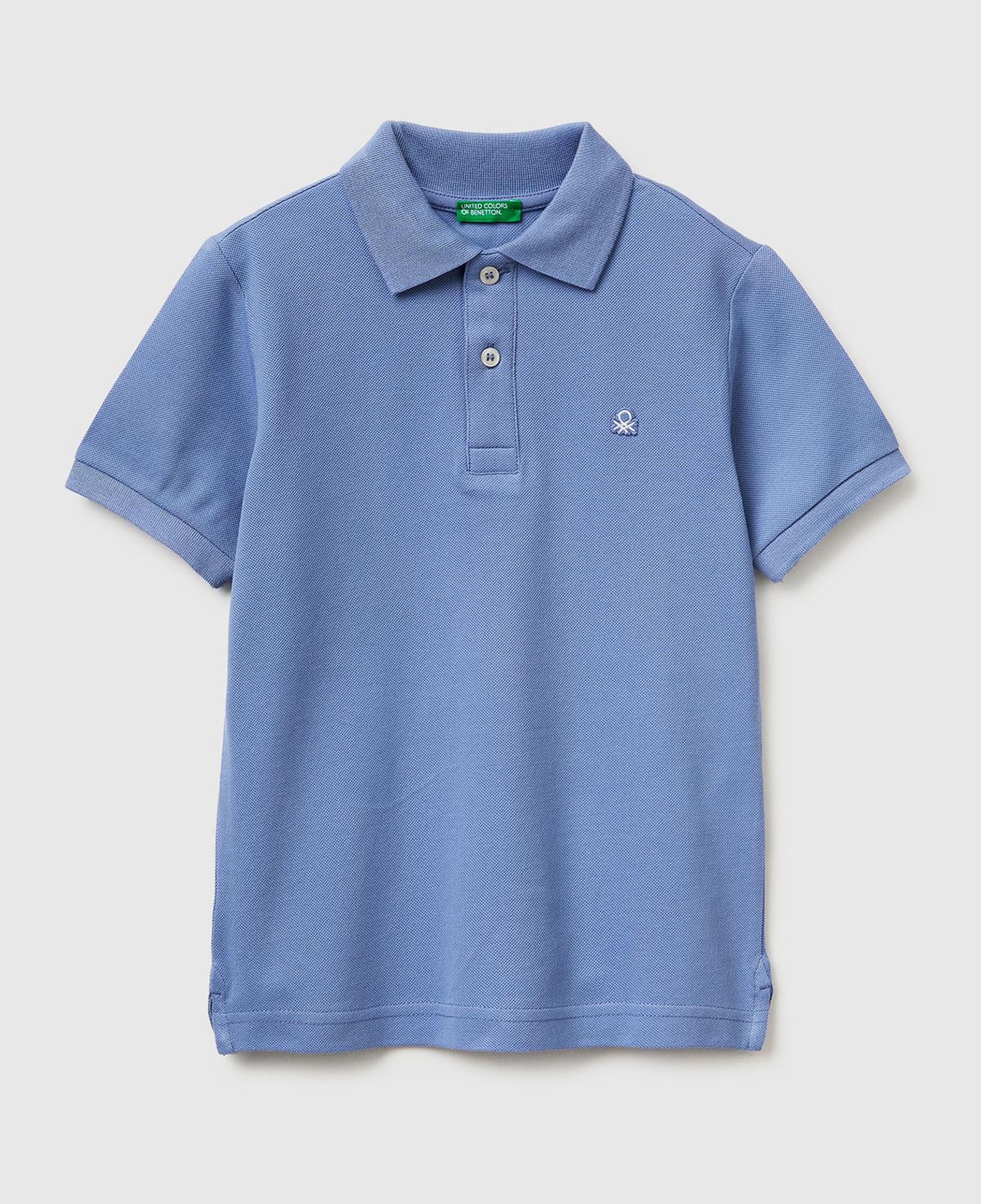 Erkek Çocuk Havacı Mavi Logolu Pike Polo T-Shirt
