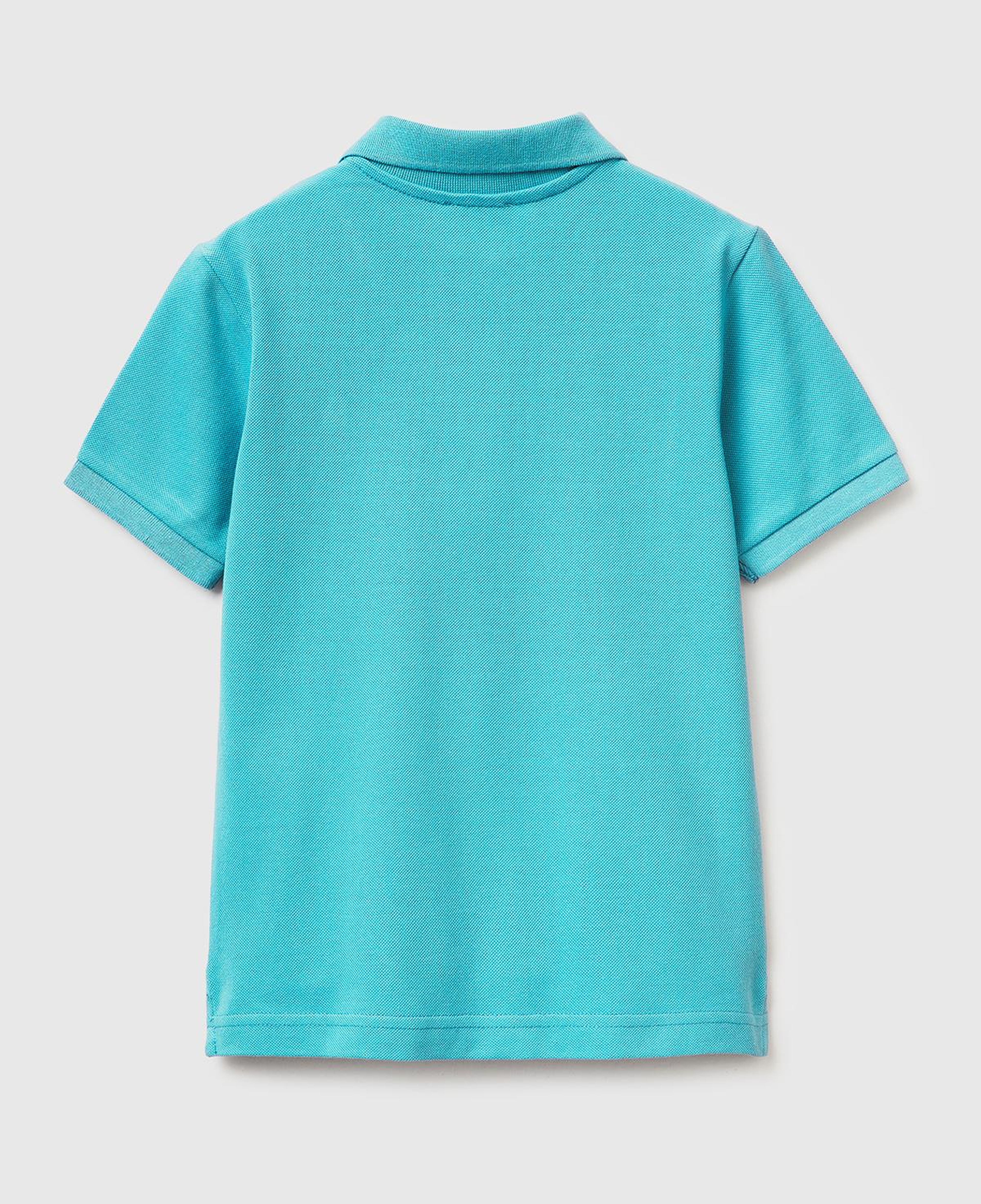 Erkek Çocuk Açık Mavi Logolu Pike Polo T-Shirt