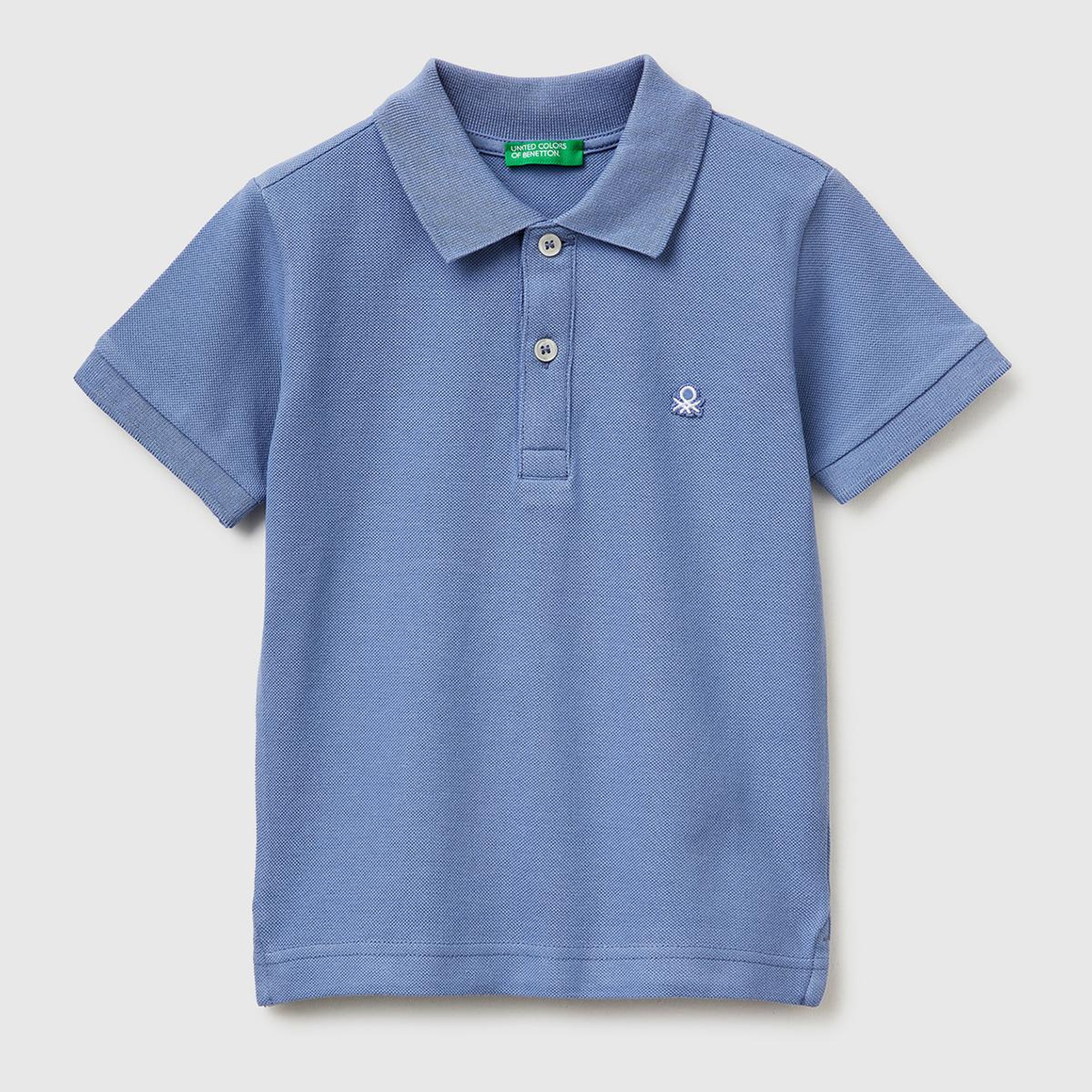 Erkek Çocuk Havacı Mavi Logolu Pike Polo T-Shirt
