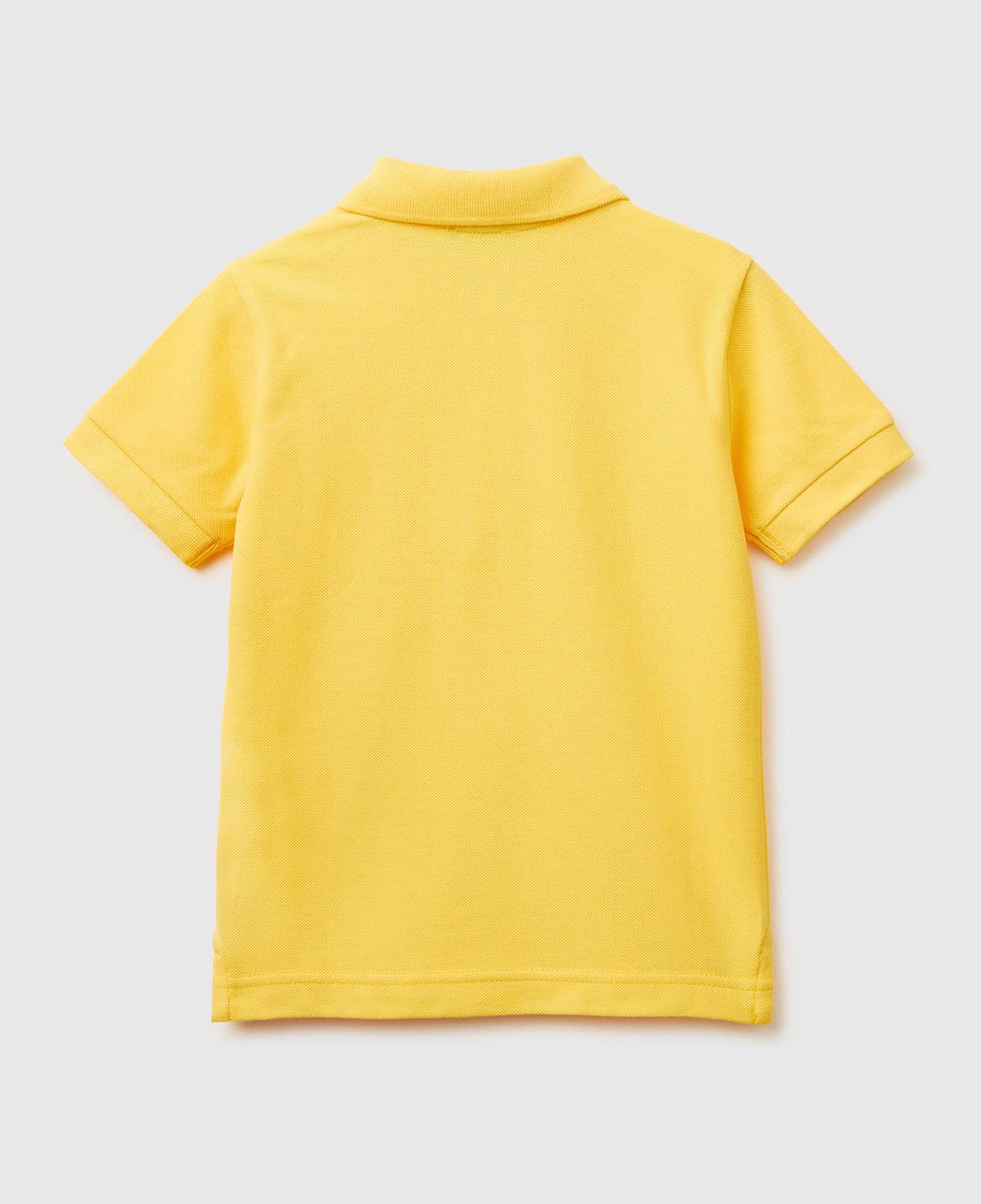 Erkek Çocuk Sarı Logolu Pike Polo T-Shirt