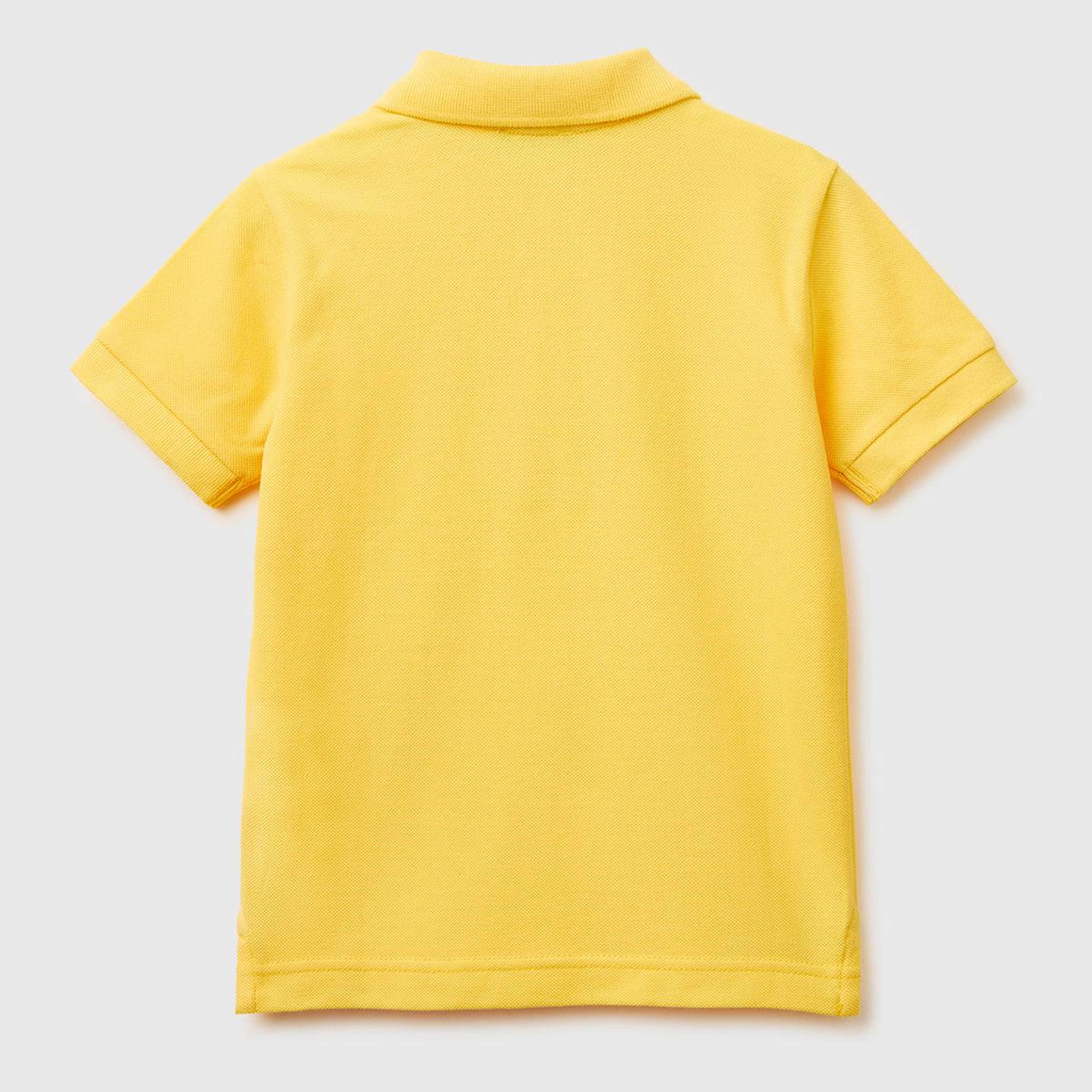 Erkek Çocuk Sarı Logolu Pike Polo T-Shirt