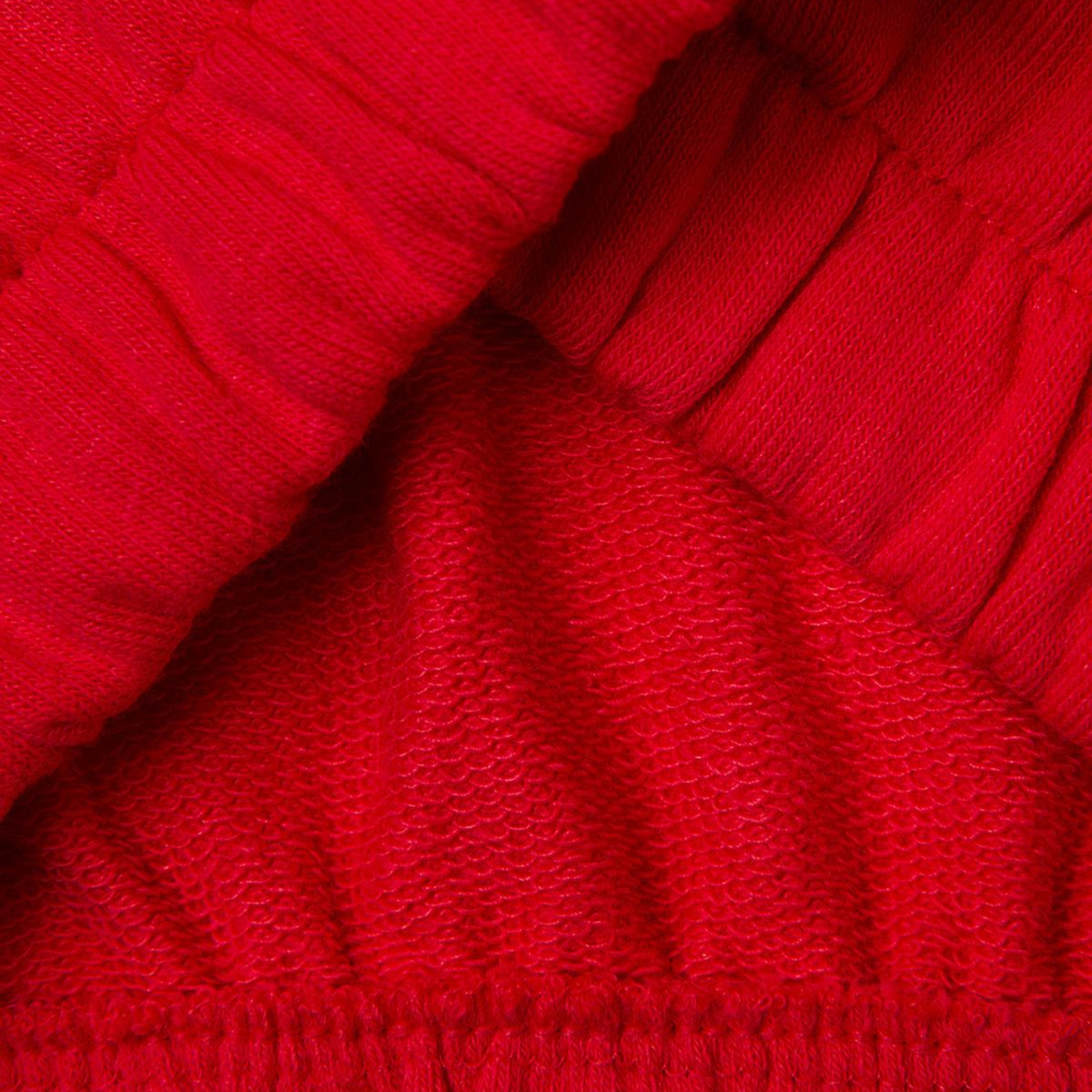 Kız Çocuk Kırmızı Tığ İşi Aplike Detaylı Etek Ucu Büzgülü Sweatshirt