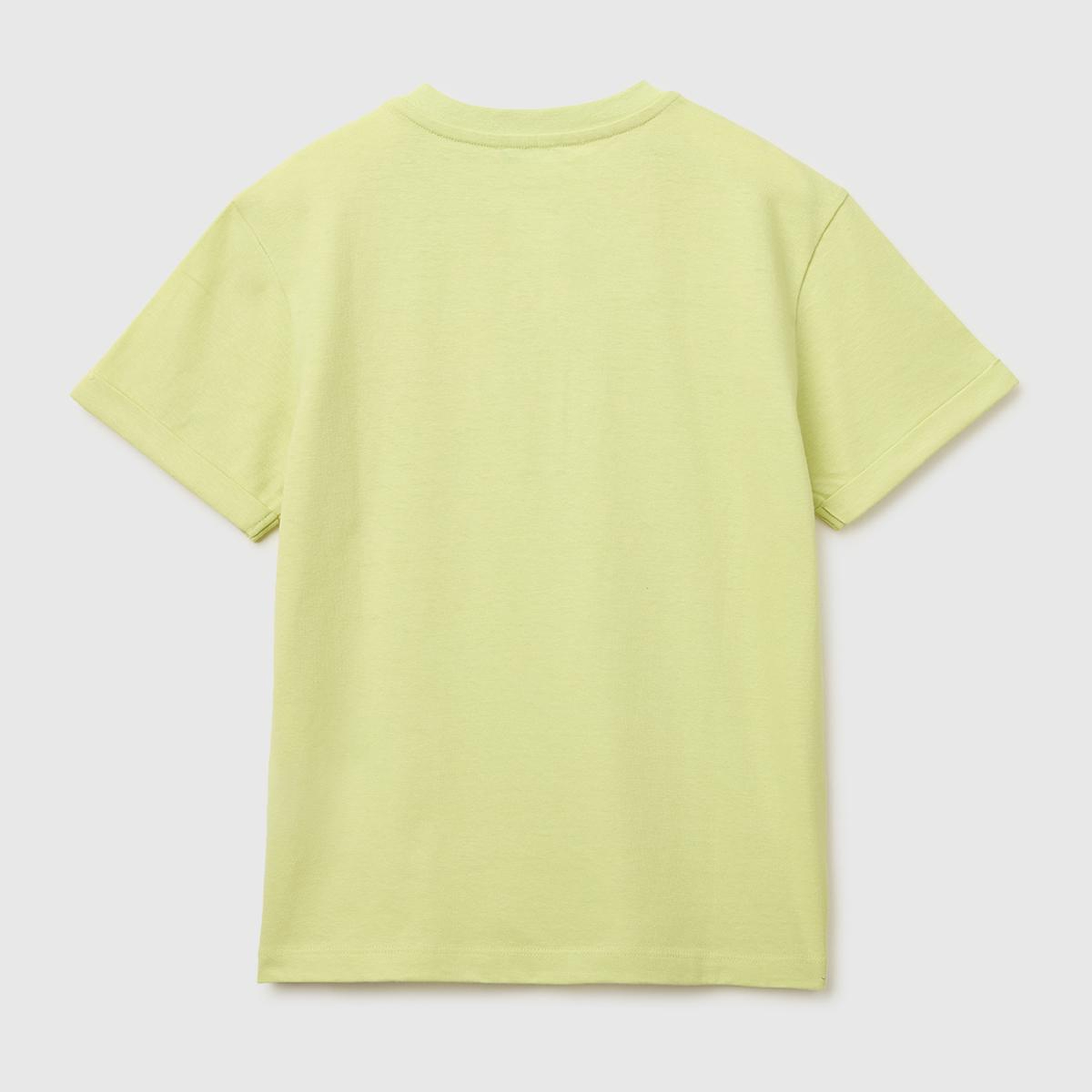 Erkek Çocuk Sarı Logo İşlemeli Düğmeli Cep Detaylı Henley Yaka T-Shirt