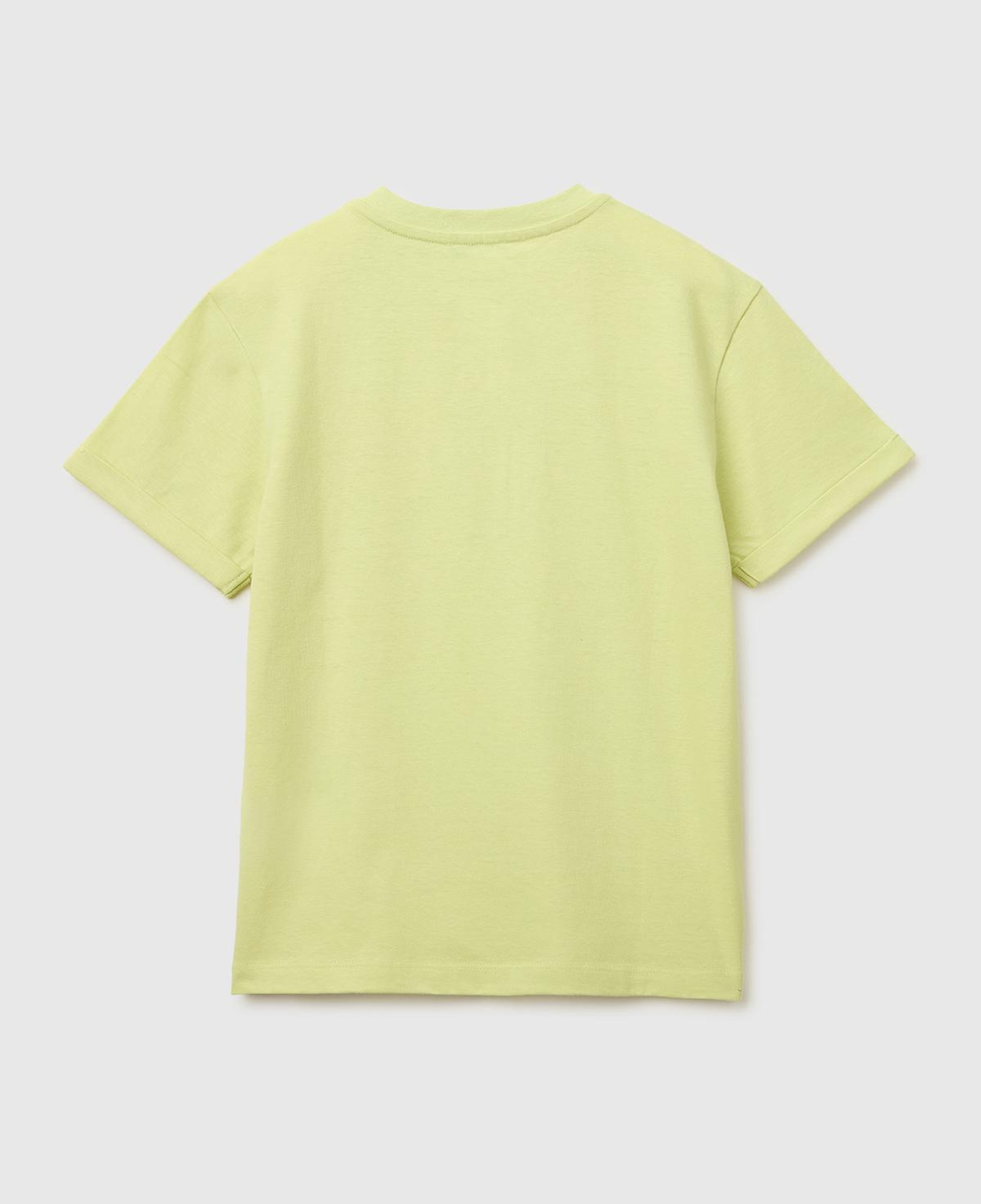 Erkek Çocuk Sarı Logo İşlemeli Düğmeli Cep Detaylı Henley Yaka T-Shirt