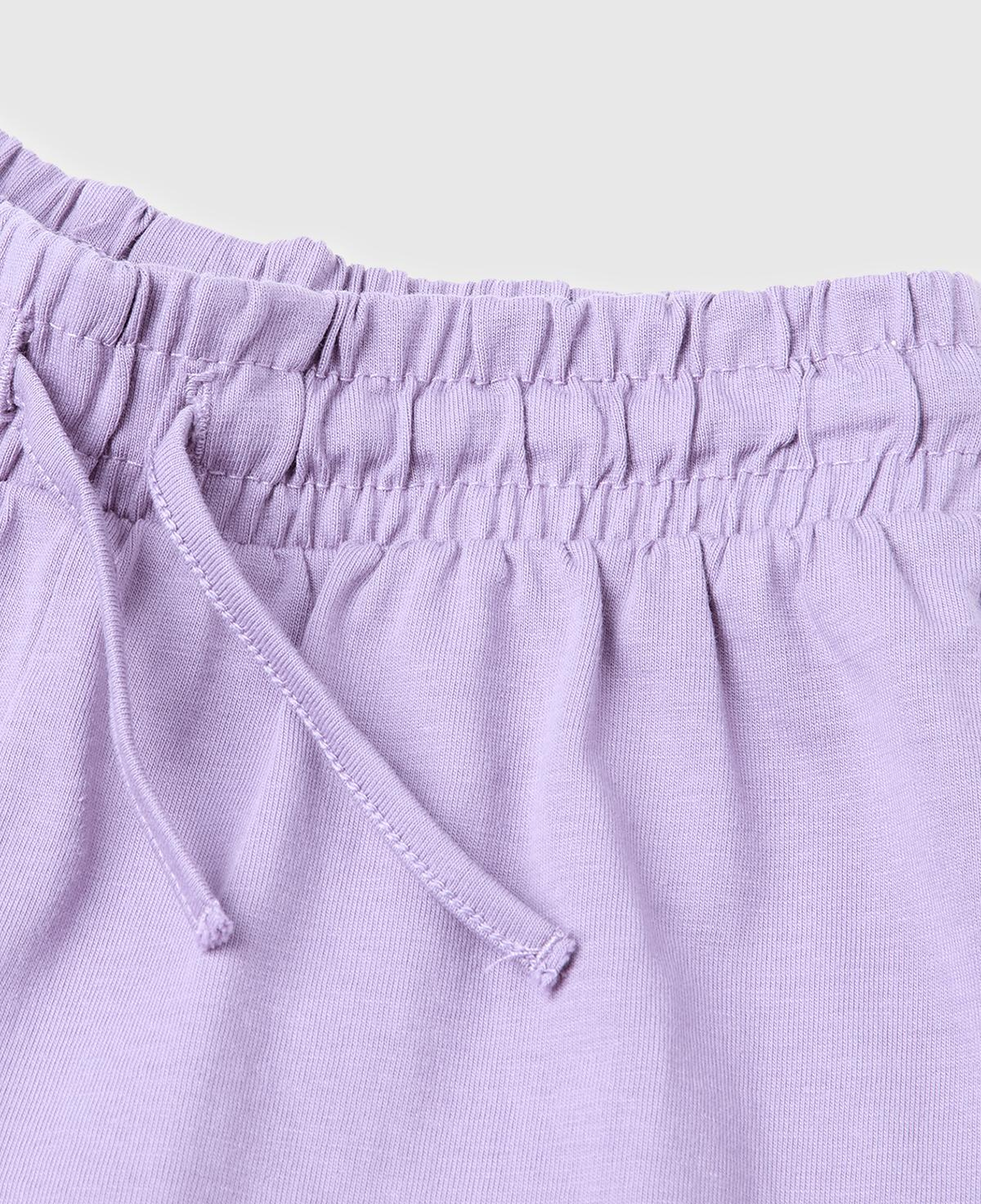Kız Çocuk Lila İşleme Logo Detaylı Regular Fit Bermuda Şort