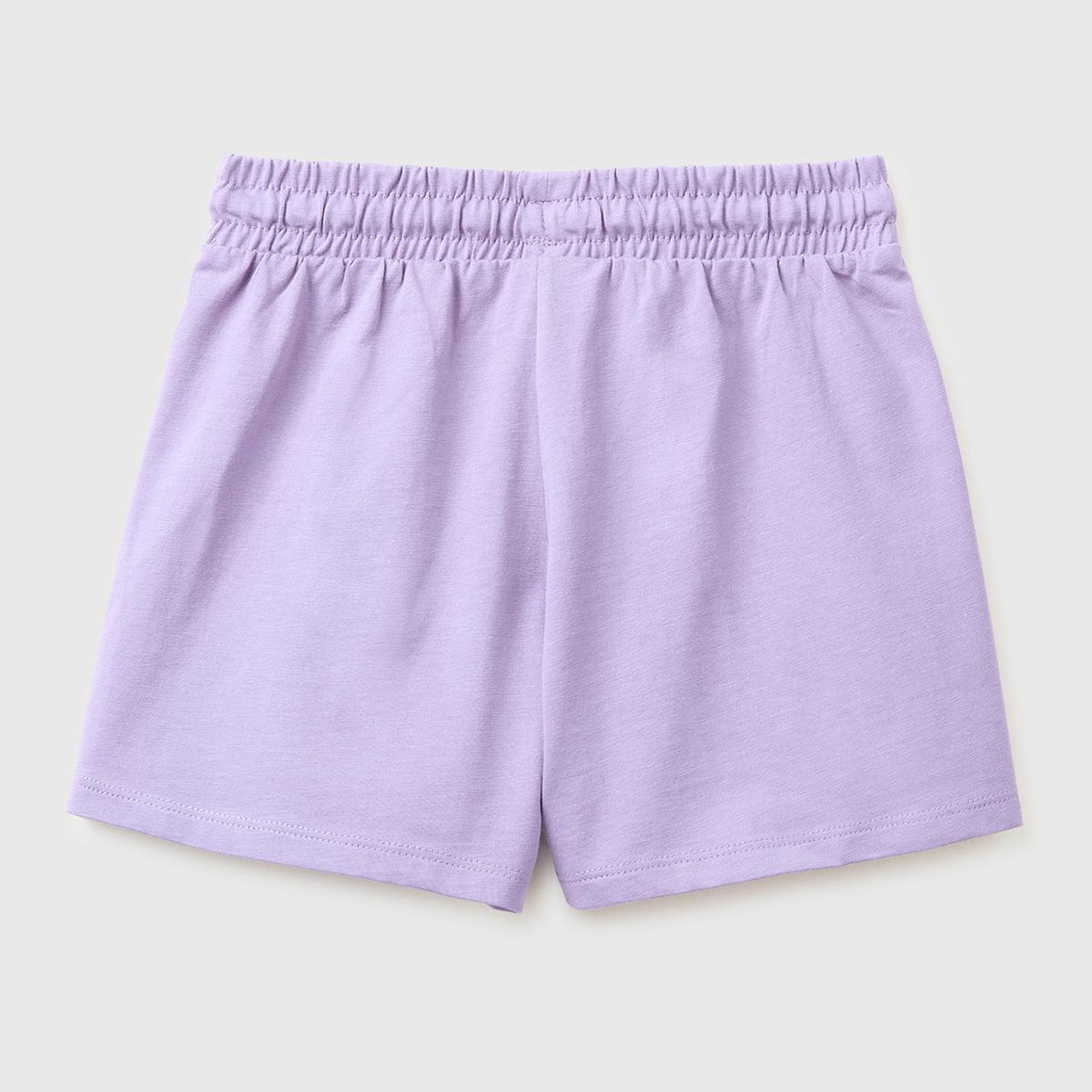 Kız Çocuk Lila İşleme Logo Detaylı Regular Fit Bermuda Şort