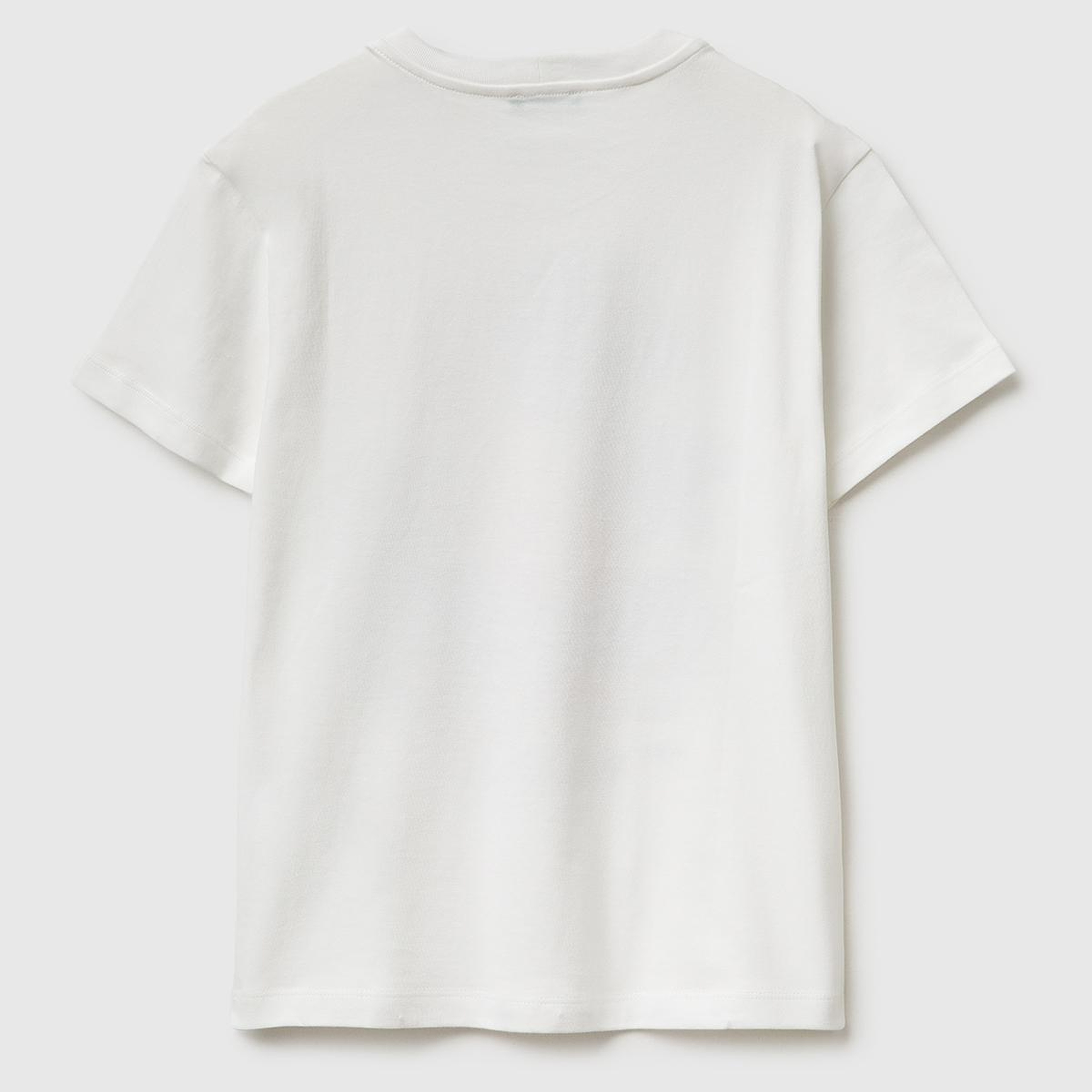 Erkek Çocuk Beyaz Tema Baskılı Rahat Kalıp Bisiklet Yaka T-Shirt