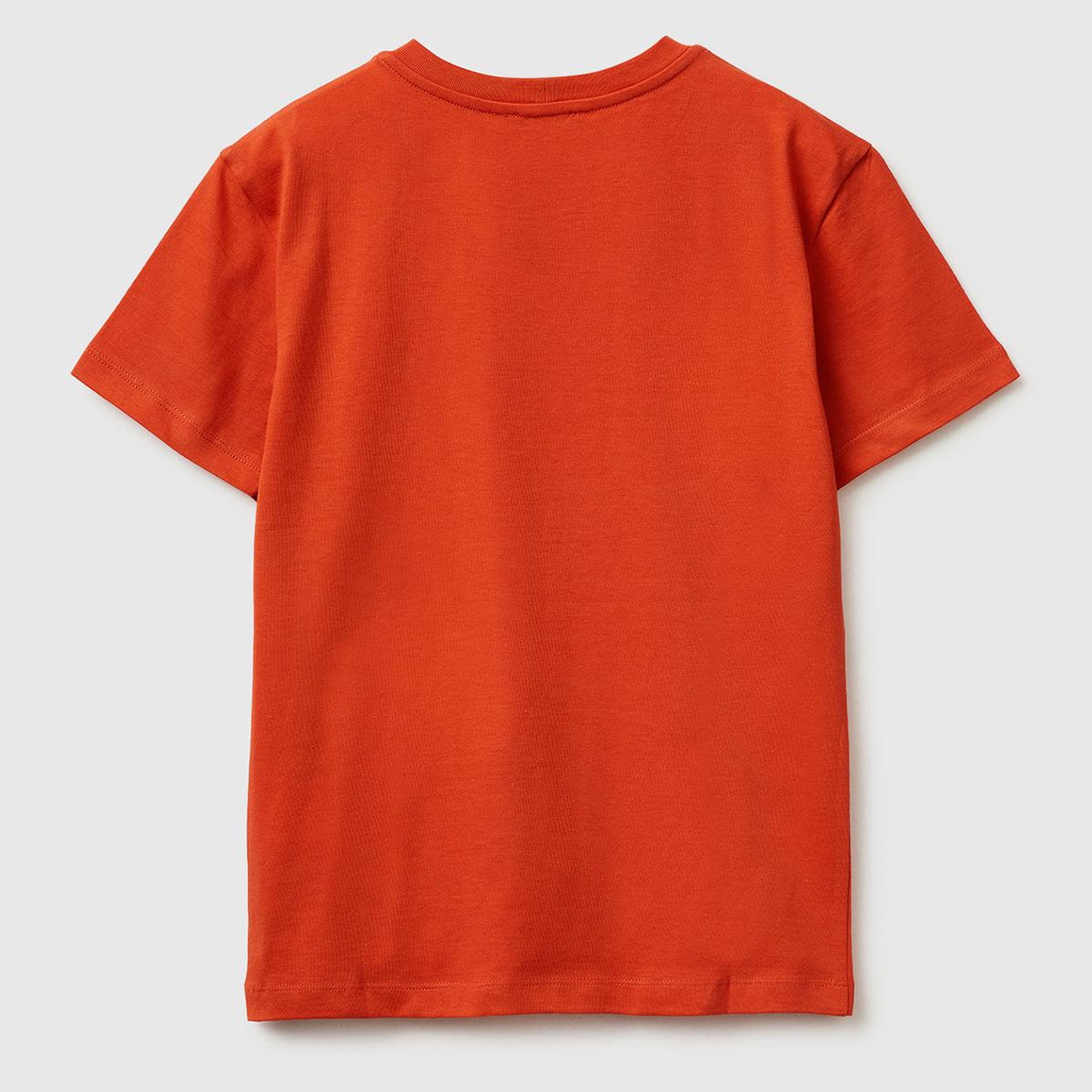 Erkek Çocuk Kırmızı Tema Baskılı Rahat Kalıp Bisiklet Yaka T-Shirt