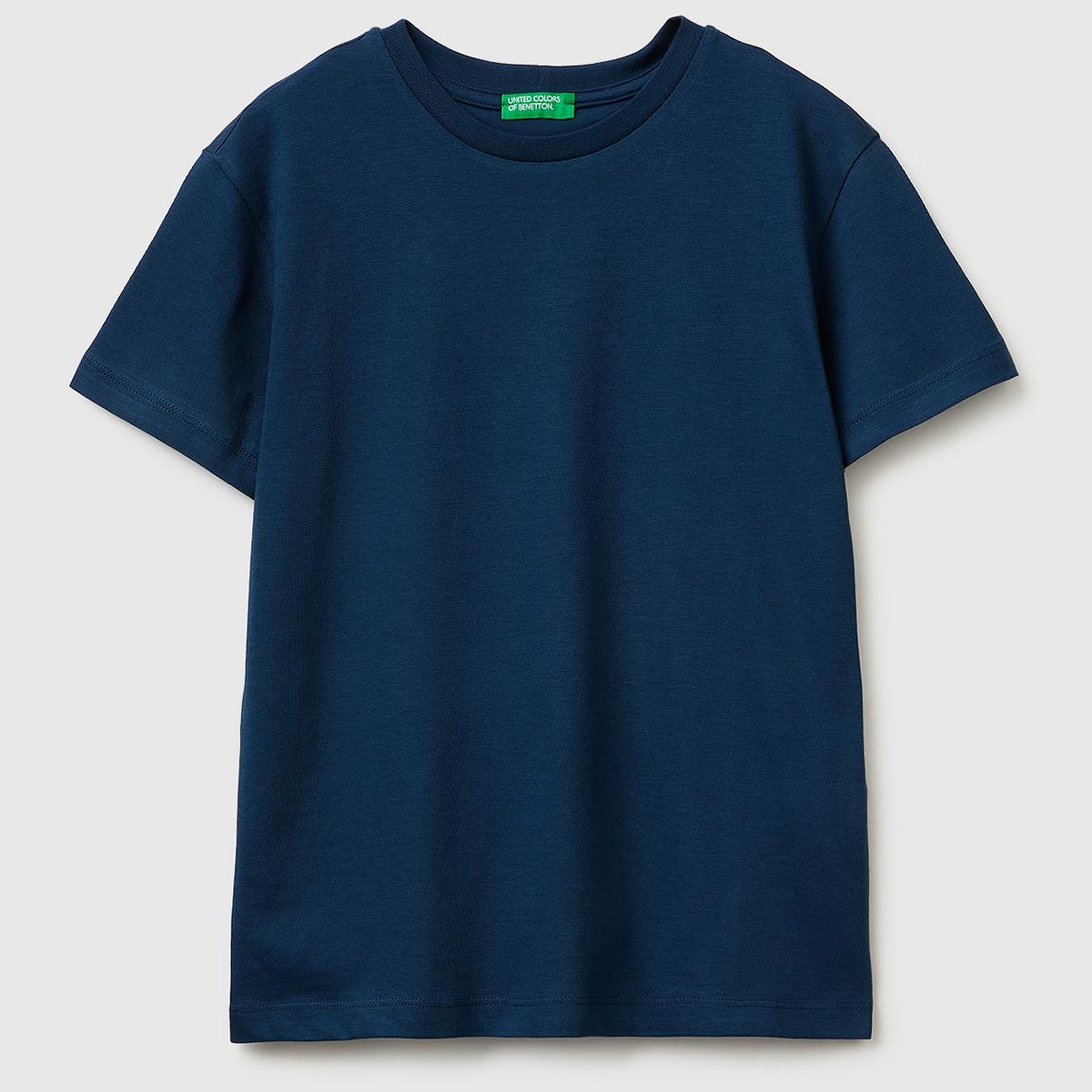 Erkek Çocuk Koyu Lacivert Tema Baskılı Rahat Kalıp Bisiklet Yaka T-Shirt