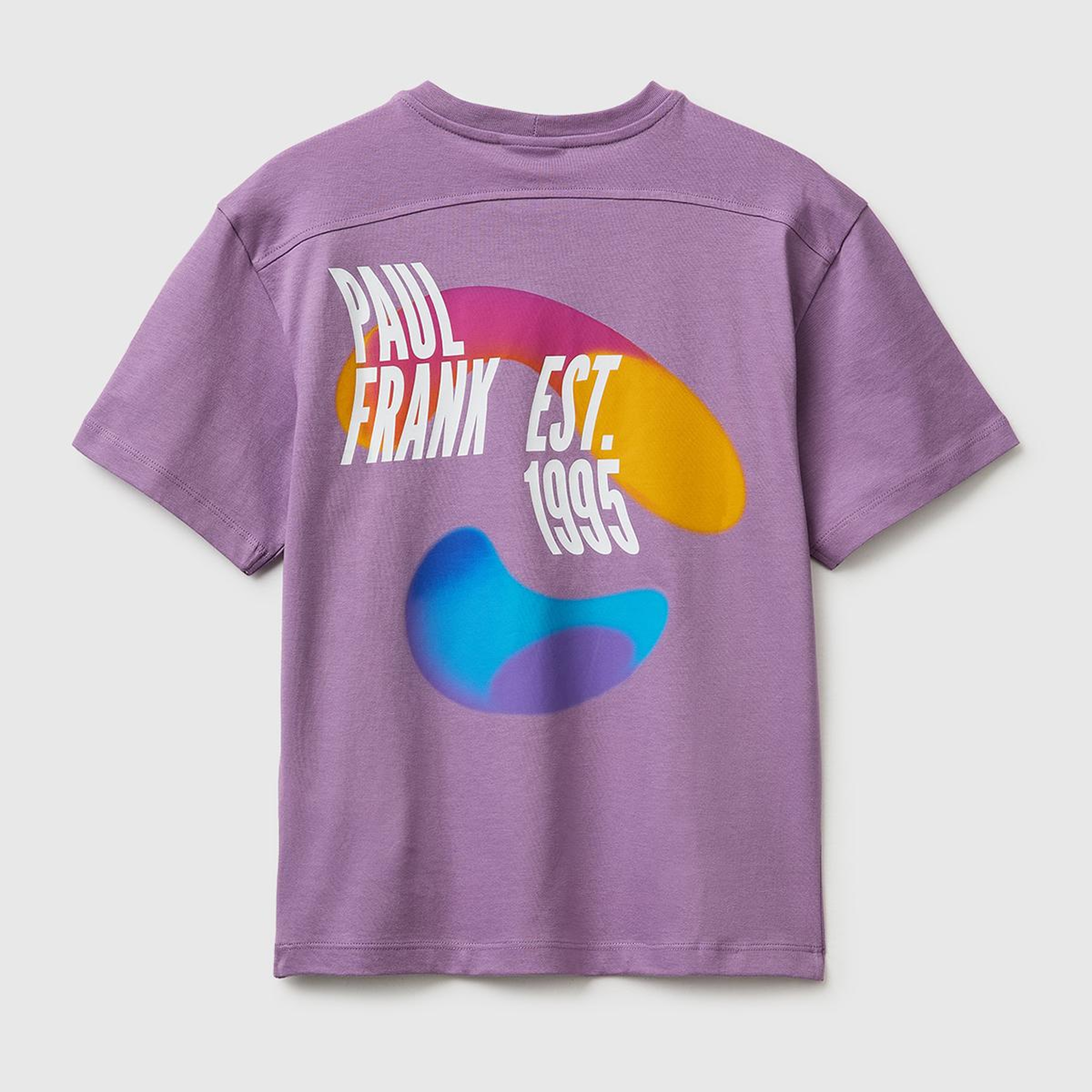 Erkek Çocuk Lavanta Önü ve Arkası Baskılı Etek Ucu Logolu Bisiklet Yaka T-Shirt