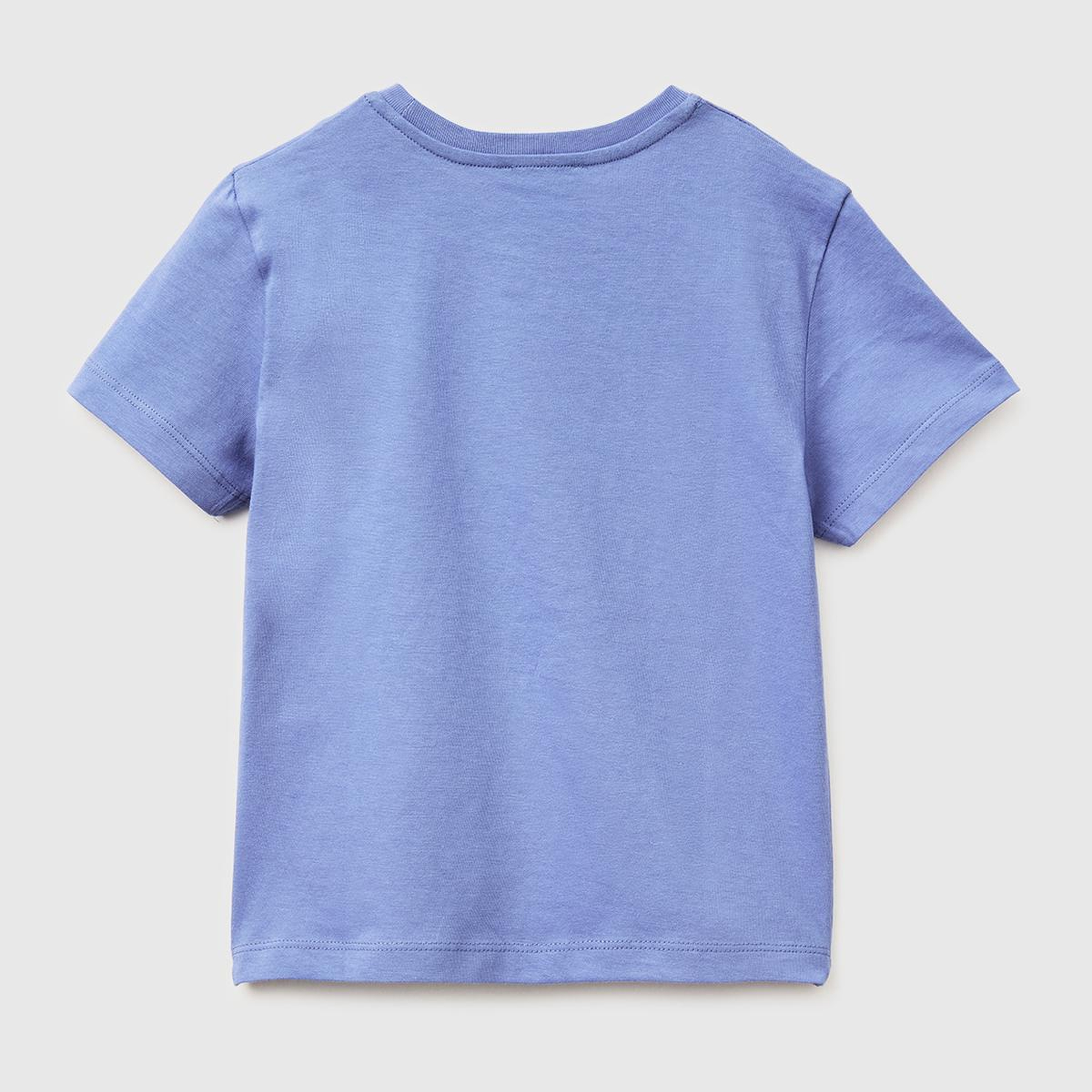 Erkek Çocuk Havacı Mavi Önü Logo Baskılı Yuvarlak Yaka T-Shirt