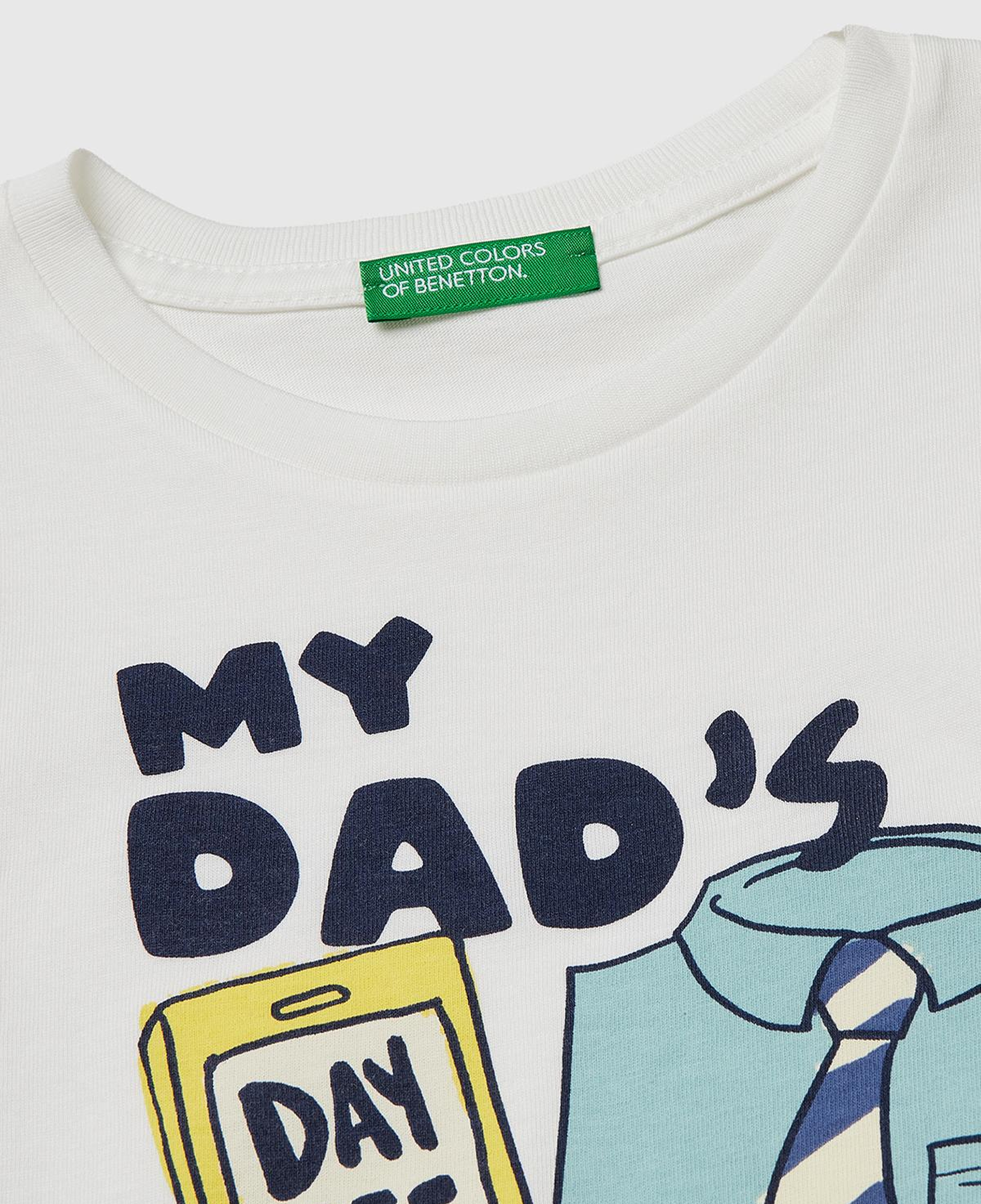 Erkek Çocuk Beyaz Çok Renkli Baskılı Bisiklet Yaka T-Shirt