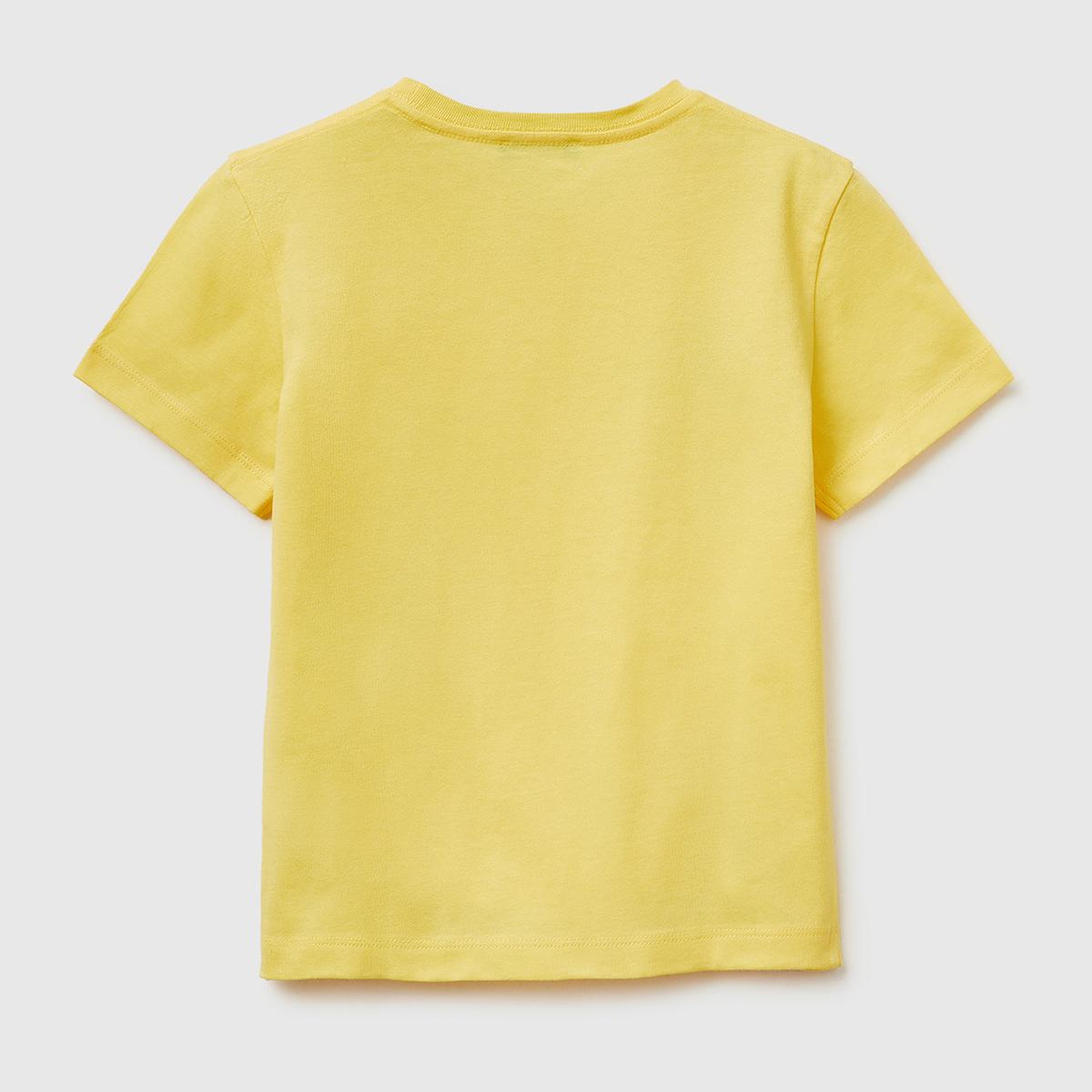 Erkek Çocuk Sarı Çok Renkli Baskılı Bisiklet Yaka T-Shirt