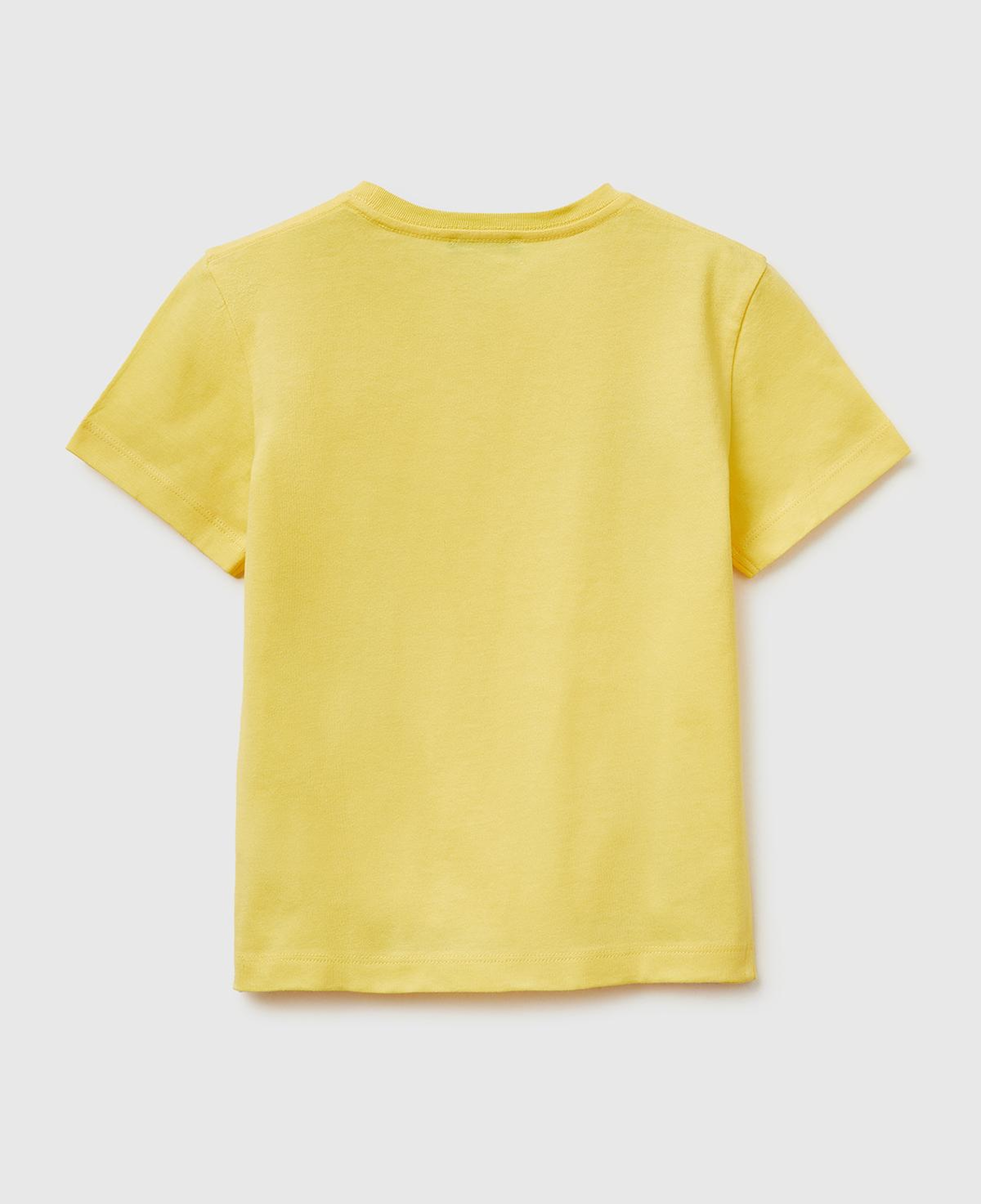 Erkek Çocuk Sarı Çok Renkli Baskılı Bisiklet Yaka T-Shirt