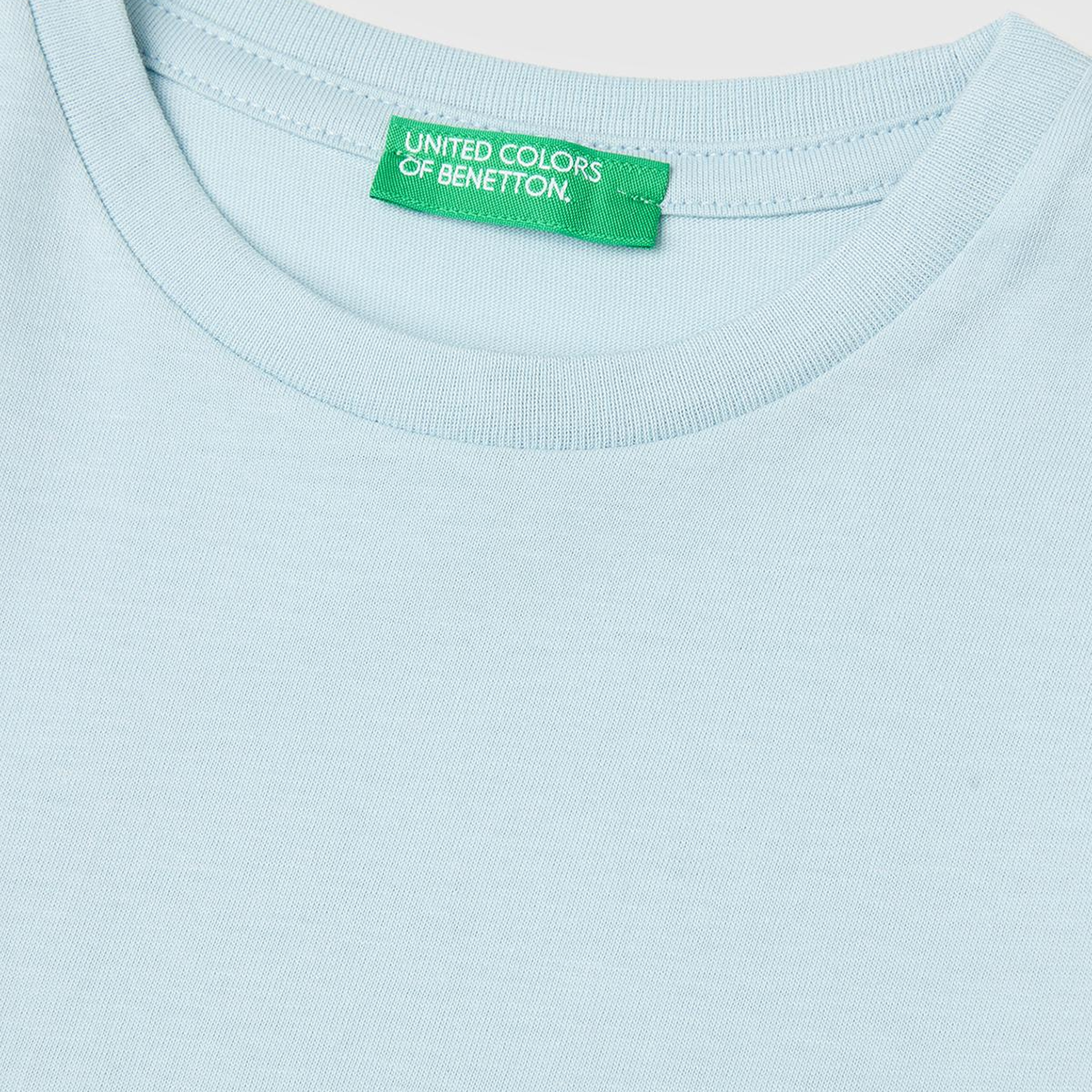 Erkek Çocuk Buz Mavisi Çok Renkli Baskılı Bisiklet Yaka T-Shirt