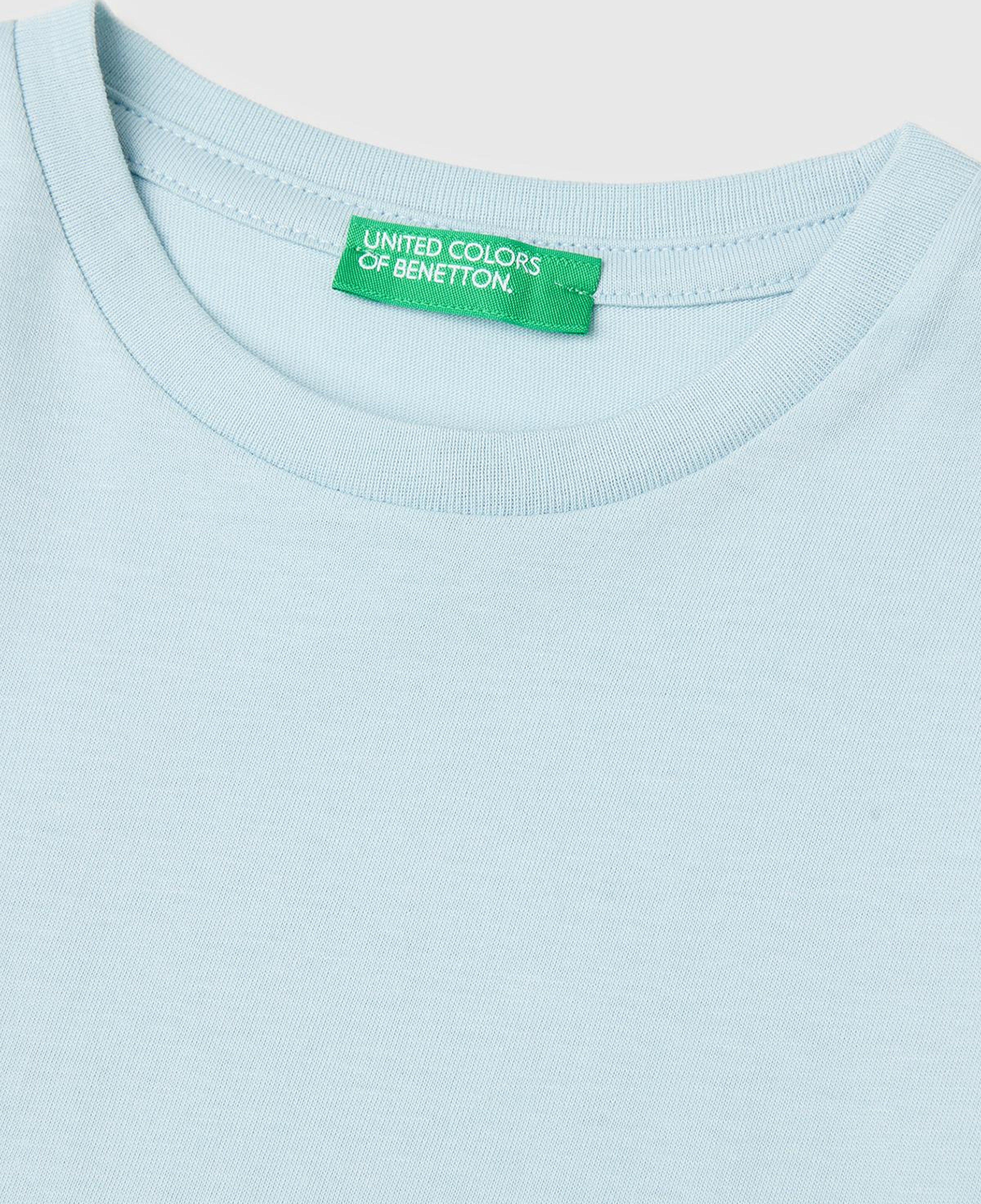 Erkek Çocuk Buz Mavisi Çok Renkli Baskılı Bisiklet Yaka T-Shirt