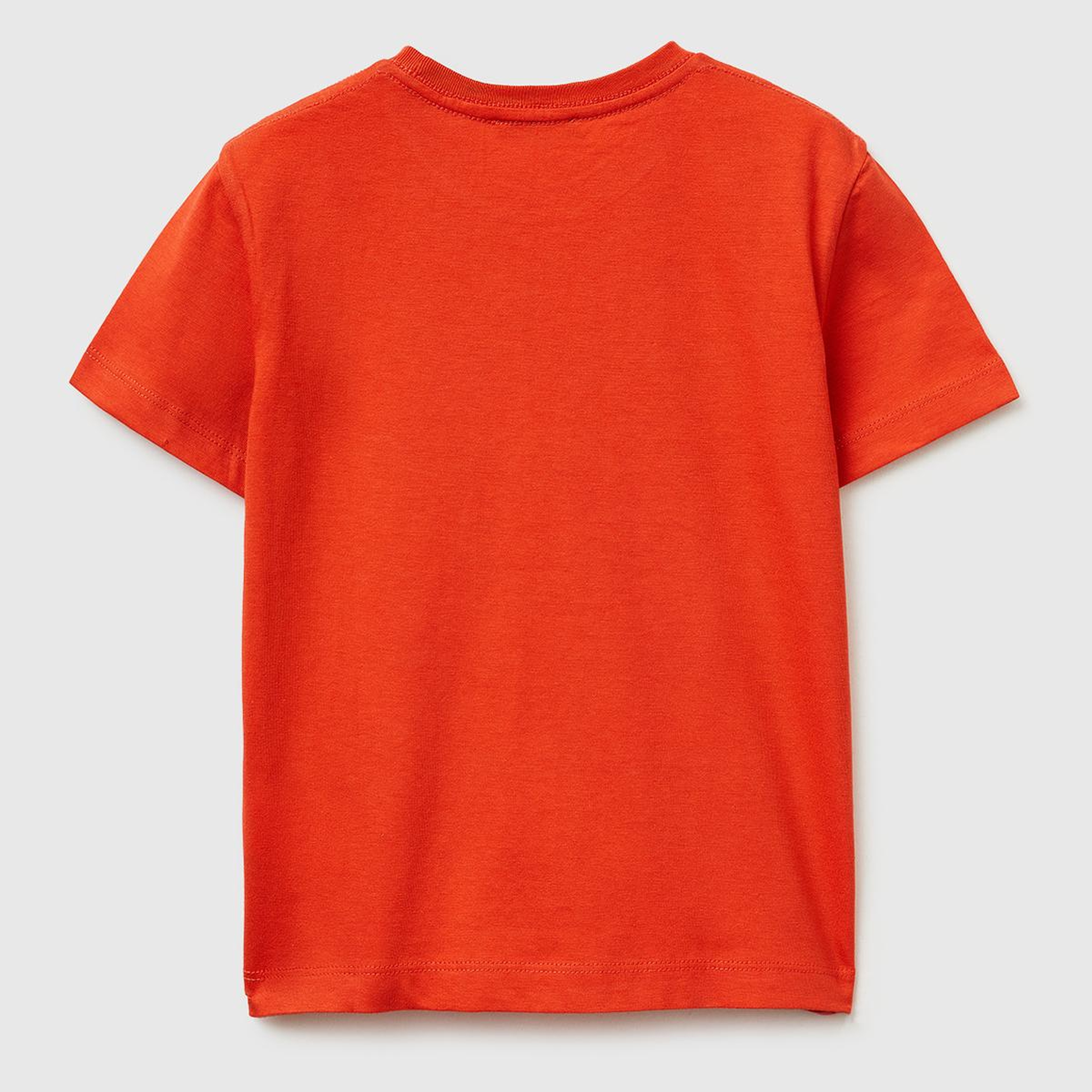Erkek Çocuk Kırmızı Çok Renkli Baskılı Bisiklet Yaka T-Shirt