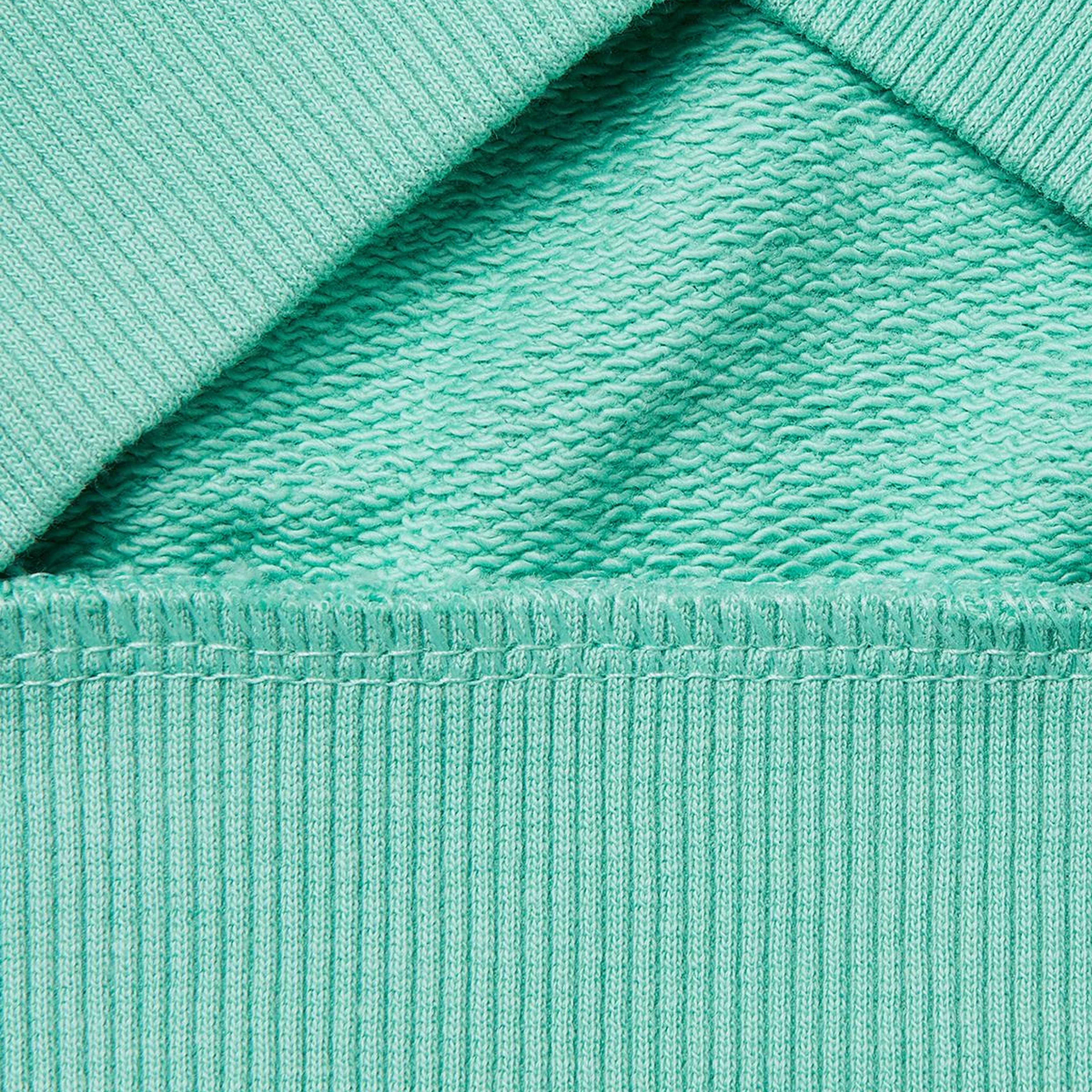 Kız Çocuk Mint Simli Grafik Baskılı Yuvarlak Yaka Ribanalı Sweatshirt