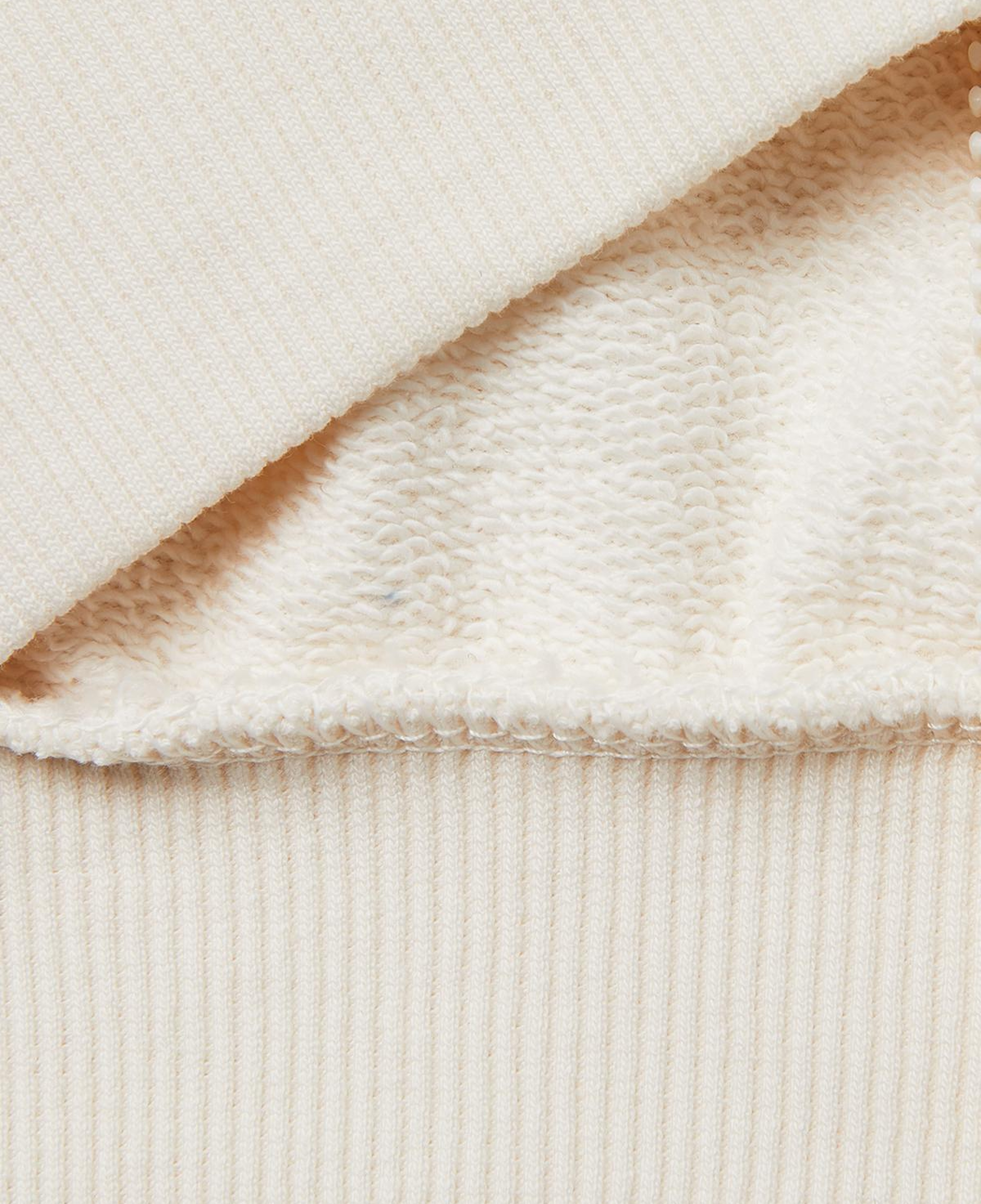 Kız Çocuk Ekru Simli Logolu Fermuarlı Cepli Kapüşonlu Yüksek Yaka Sweatshirt