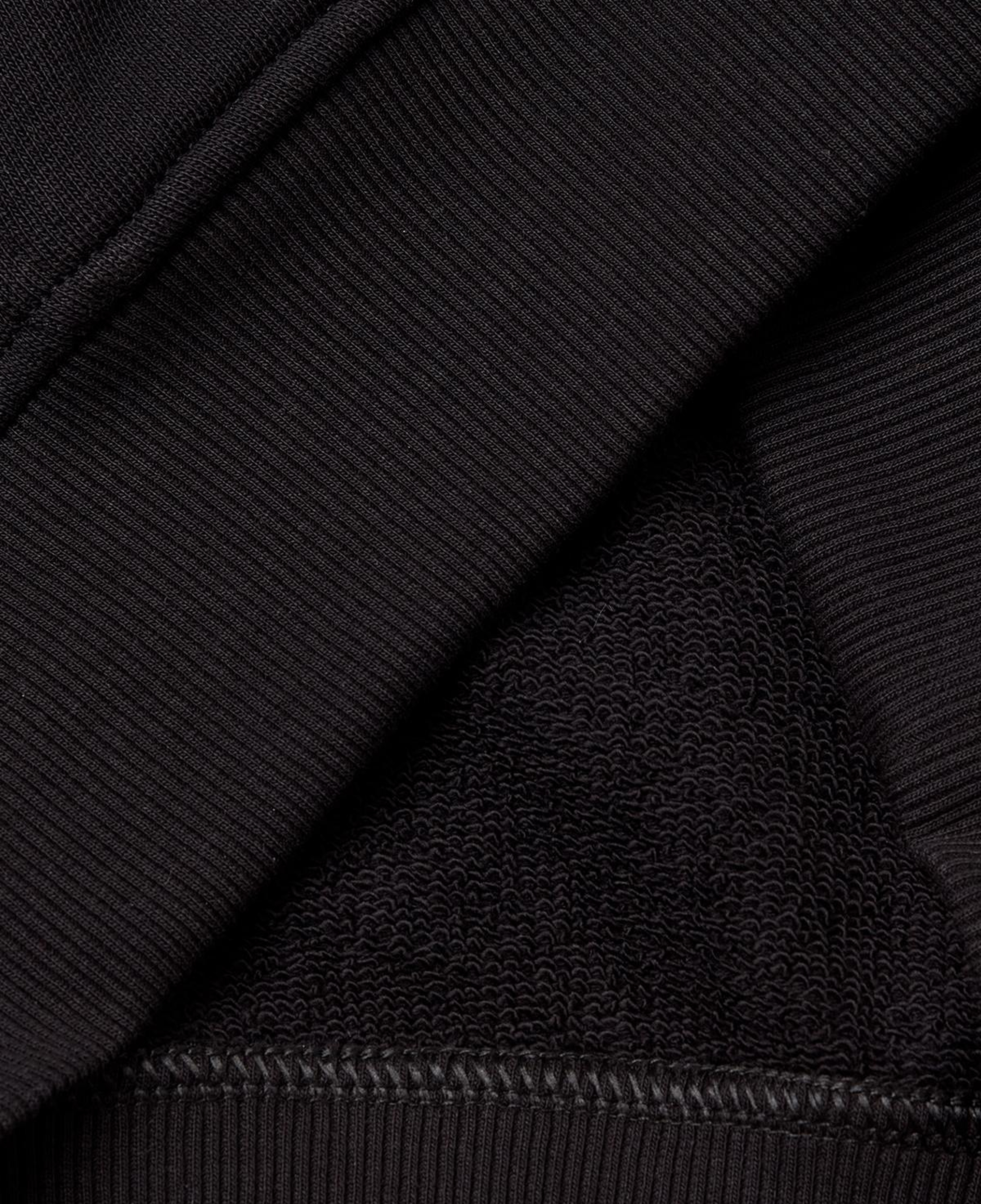 Erkek Çocuk Siyah Önü Logo Baskılı Kanguru Cepli Kapüşonlu Sweatshirt