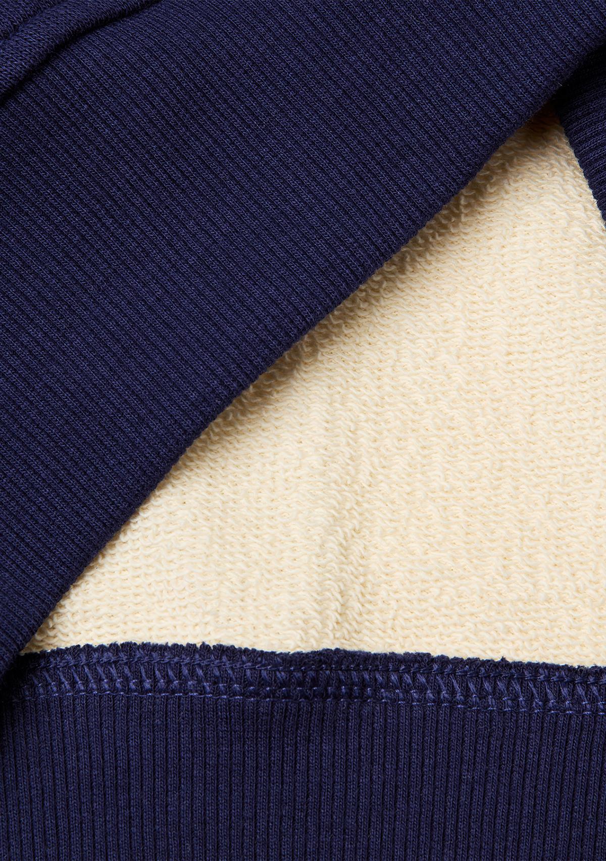 Erkek Çocuk Bej Mix Önü Logo Baskılı Kanguru Cepli Kapüşonlu Sweatshirt