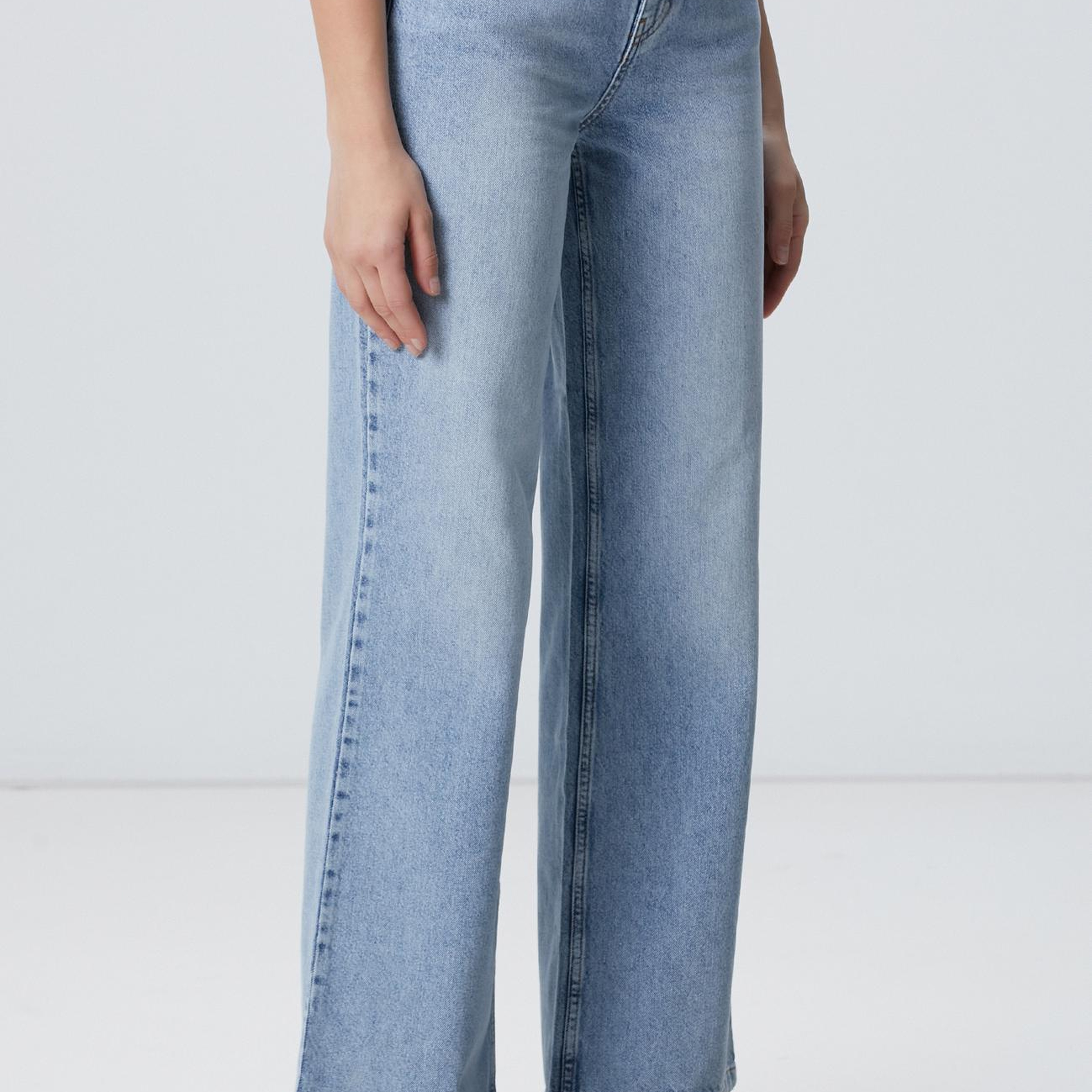 Network Kadın Açık Indigo Mavi Denim Pantolon