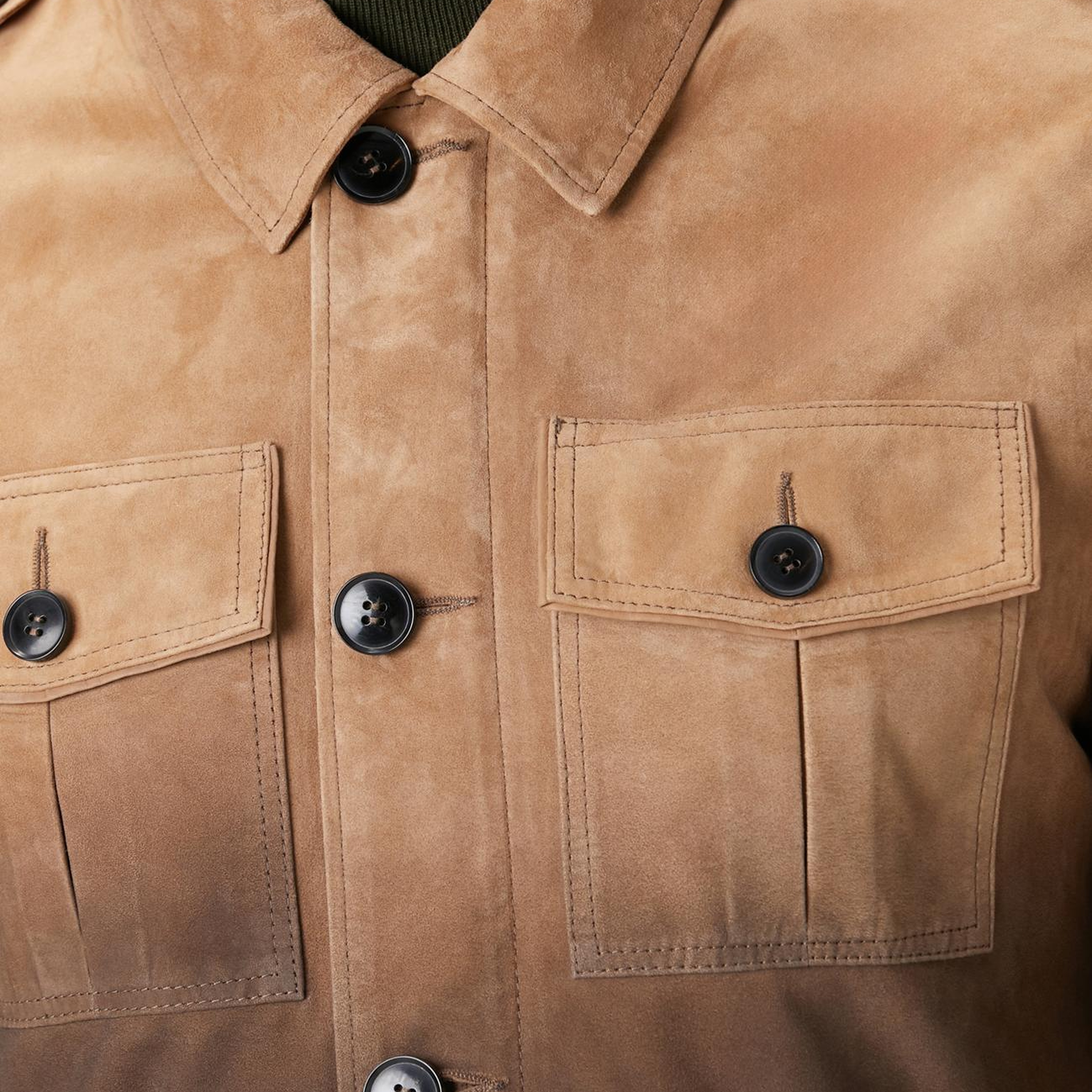 Network Erkek Camel Deri Coat Ceket