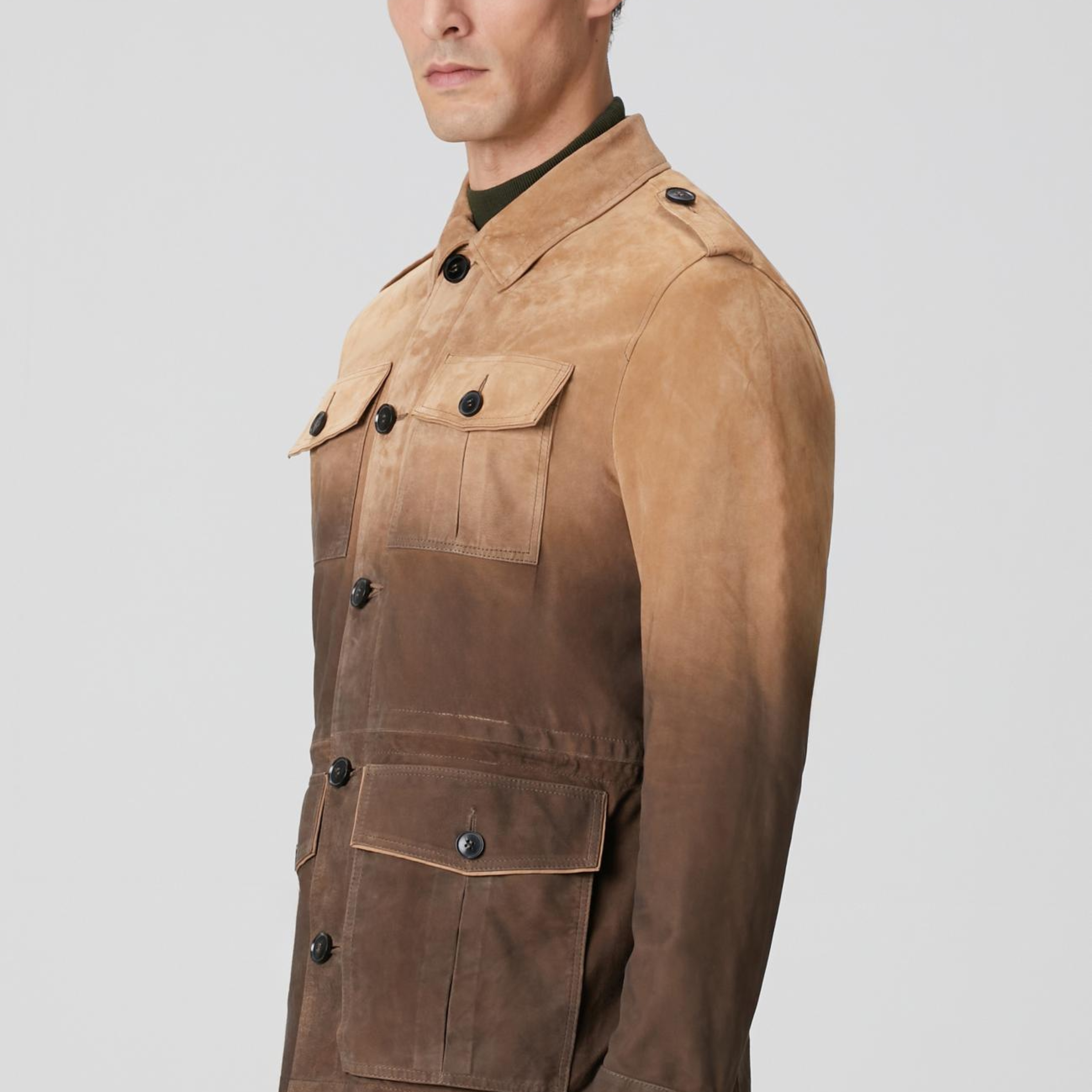 Network Erkek Camel Deri Coat Ceket