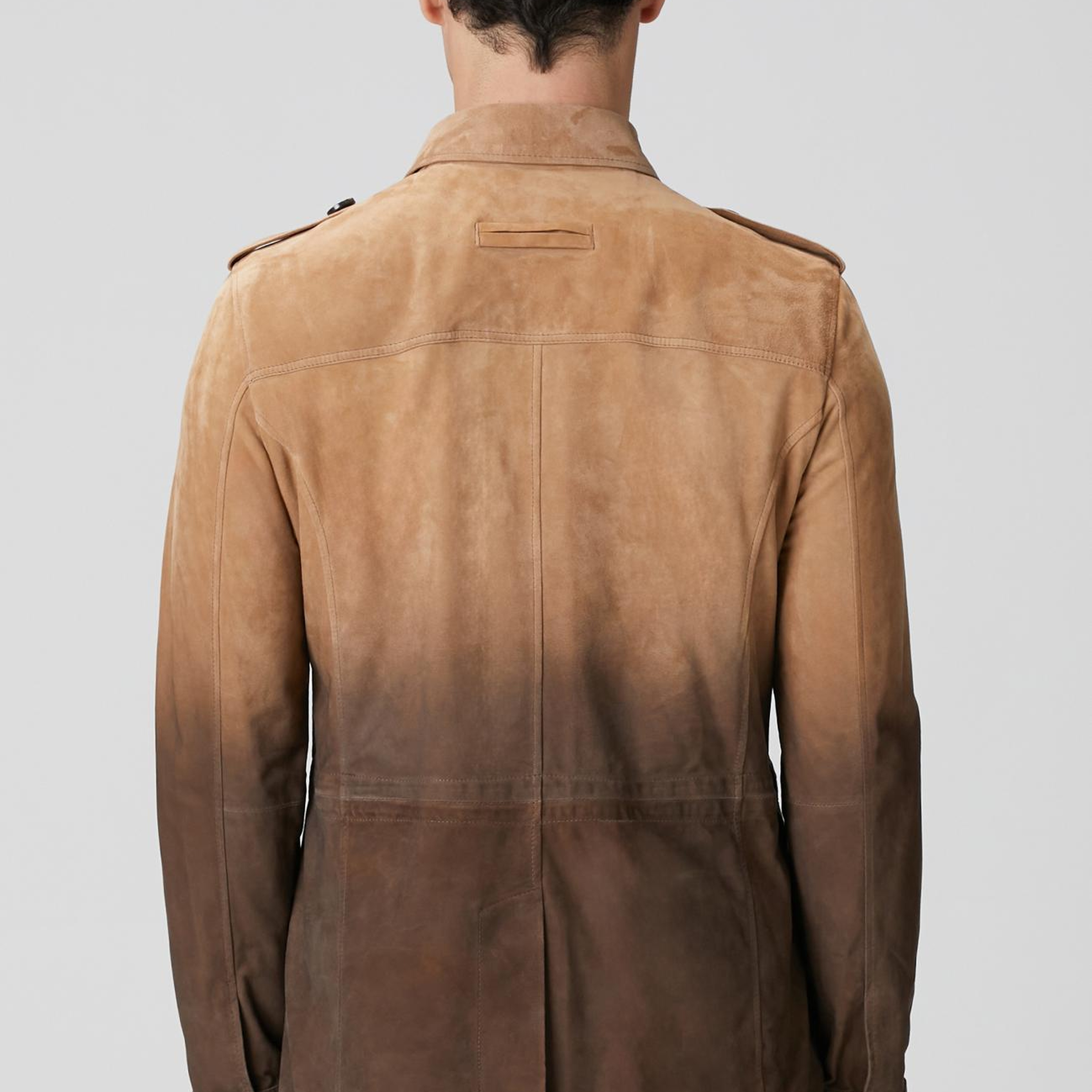 Network Erkek Camel Deri Coat Ceket