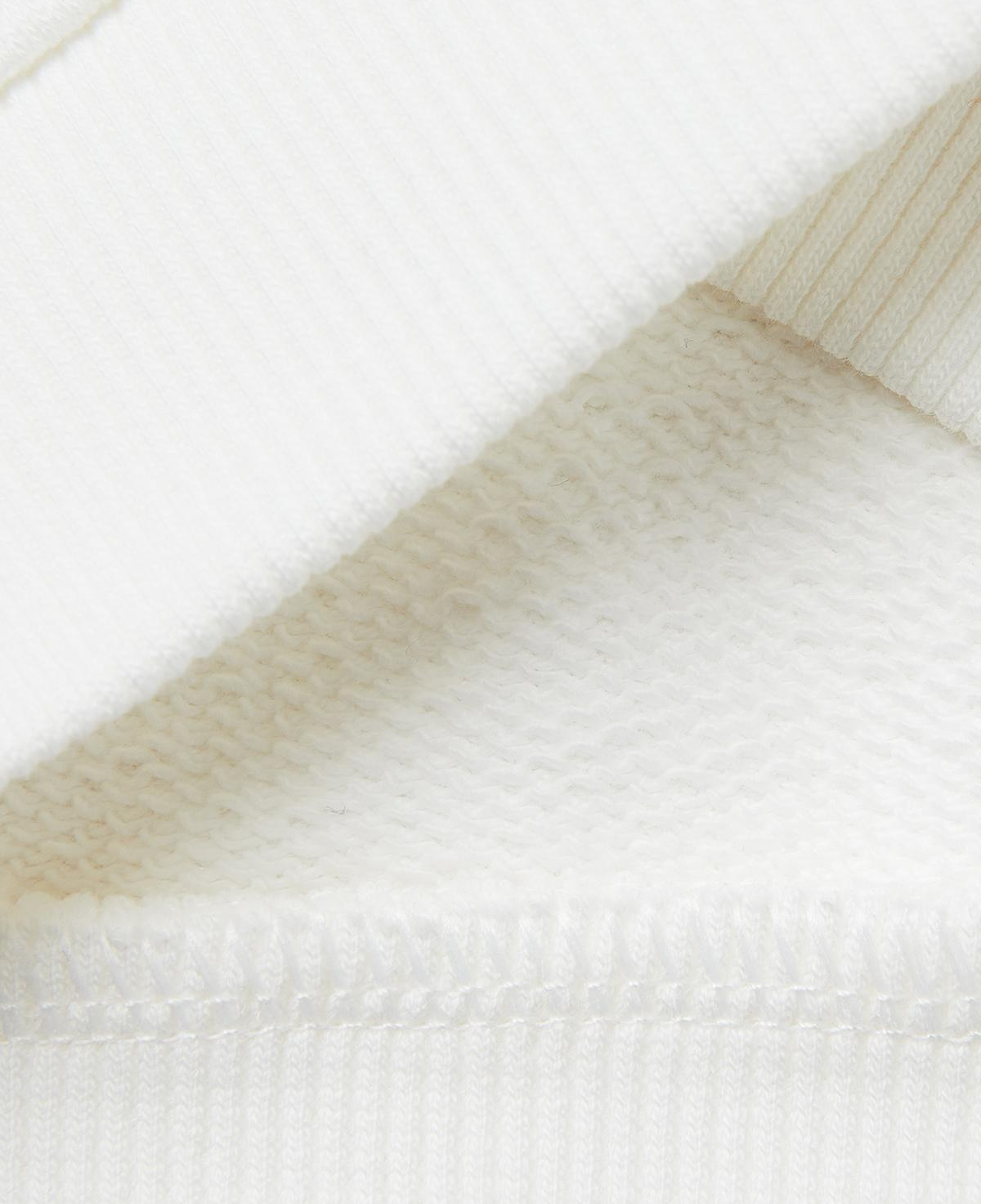 Kız Çocuk Beyaz Baskılı İşlemeli Bisiklet Yaka Sweatshirt