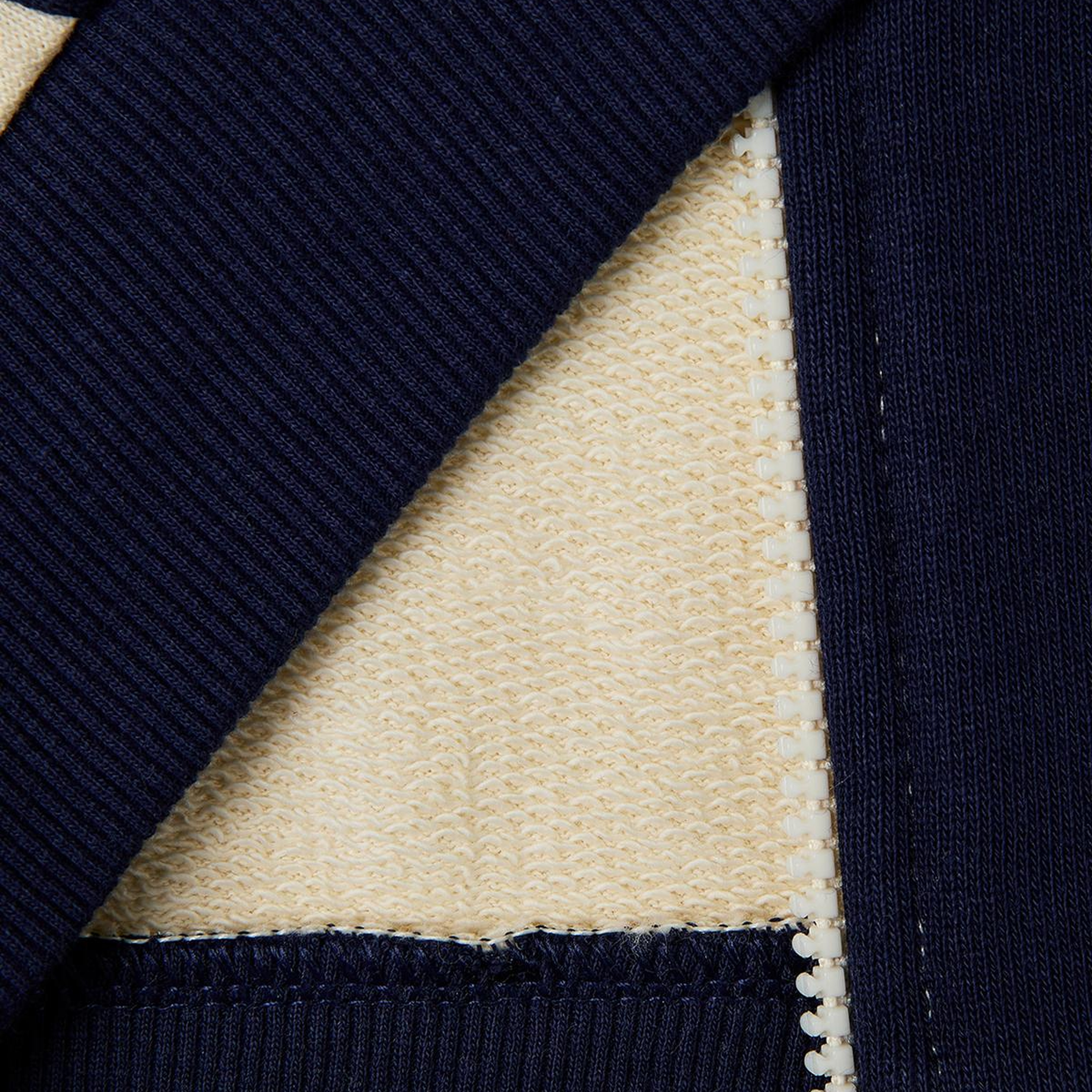 Erkek Çocuk Krem Mix Logo Baskılı Cepli Fermuarlı Dik Yaka Sweatshirt