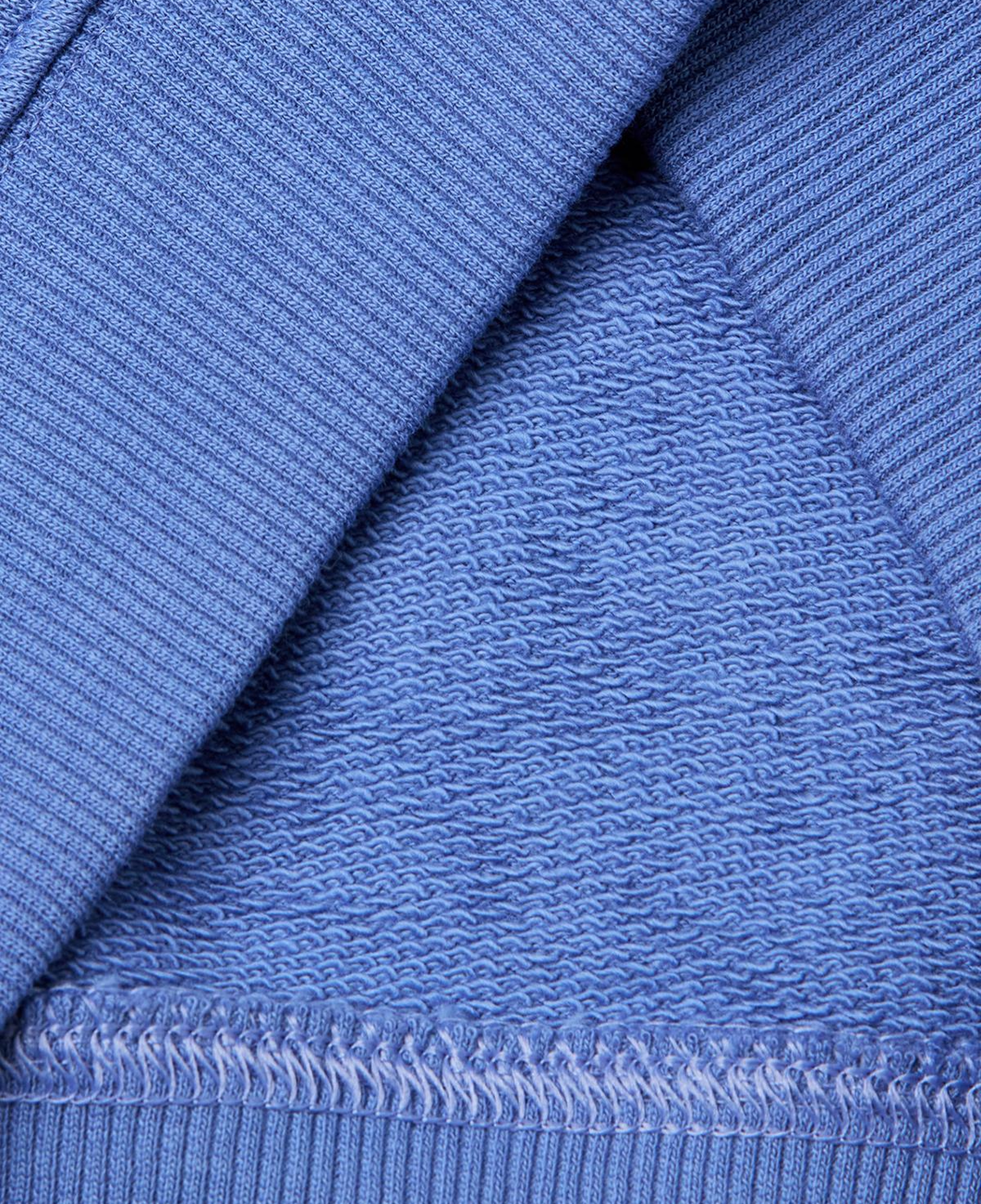 Erkek Çocuk Havacı Mavi Önü Logo Baskılı Yuvarlak Yaka Sweatshirt