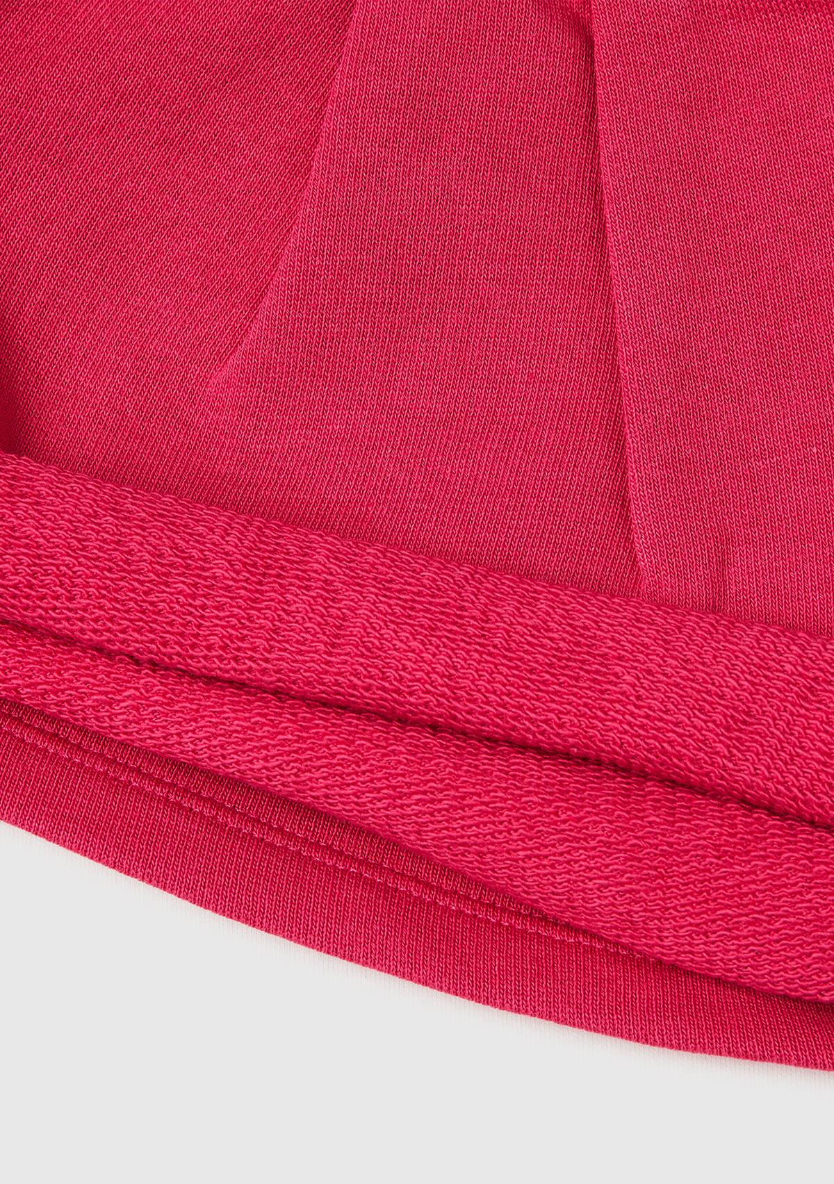 Kız Çocuk Koyu Pembe Logo İşlemeli Beli İpli Şort