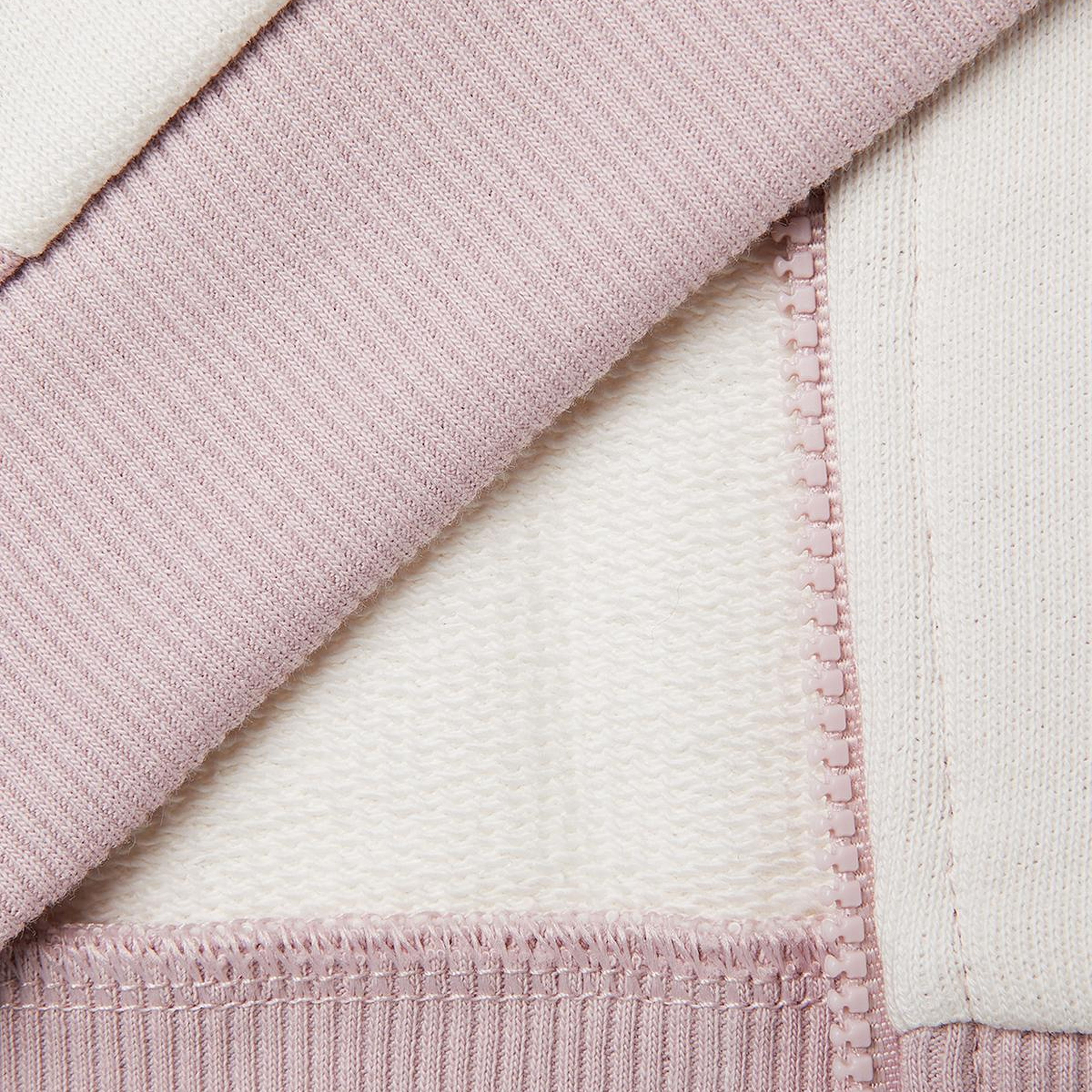 Kız Çocuk Gül Kurusu Simli Grafik Baskılı Logolu Cepli Fermuarlı Sweatshirt