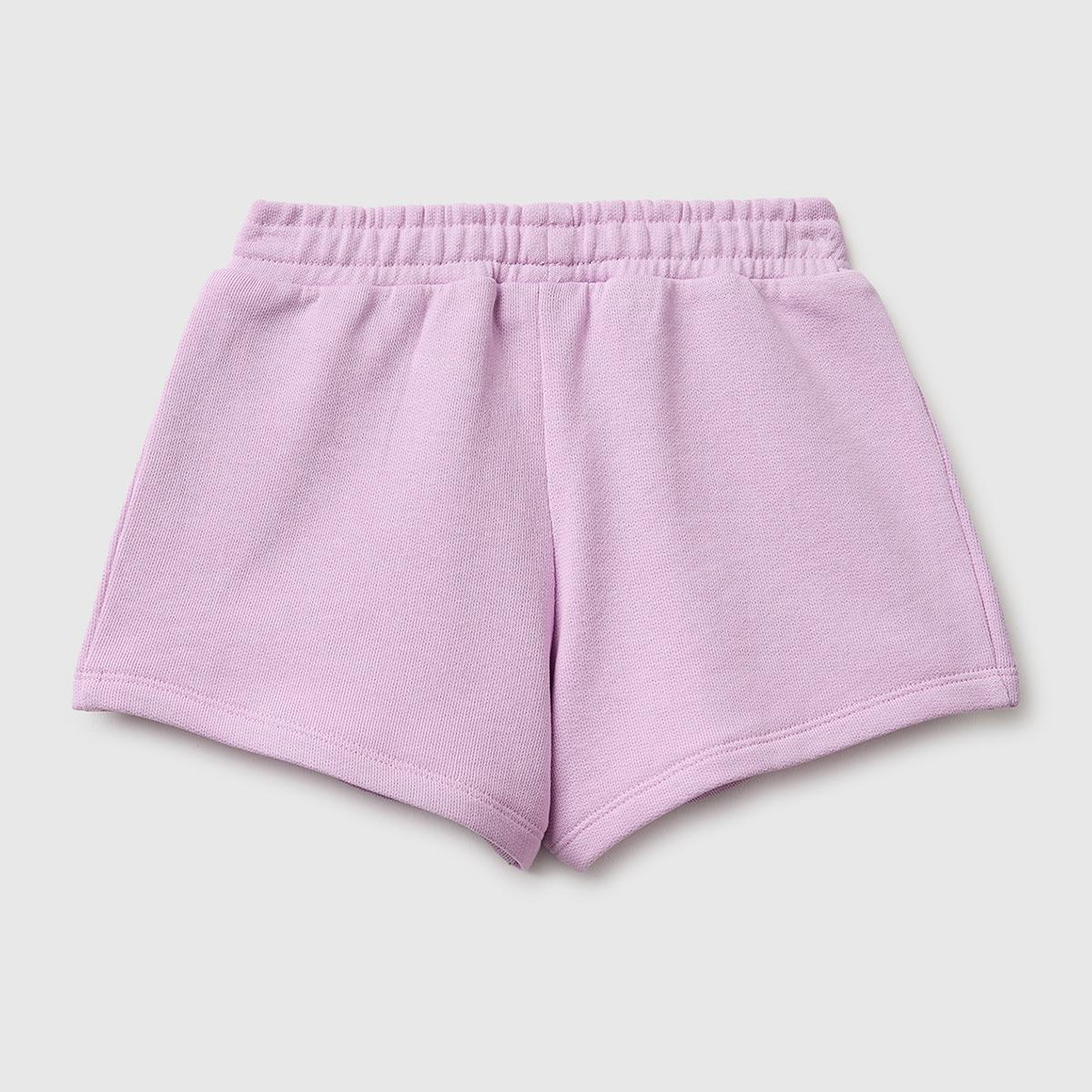 Kız Çocuk Pembe Logo İşlemeli Beli İpli Şort