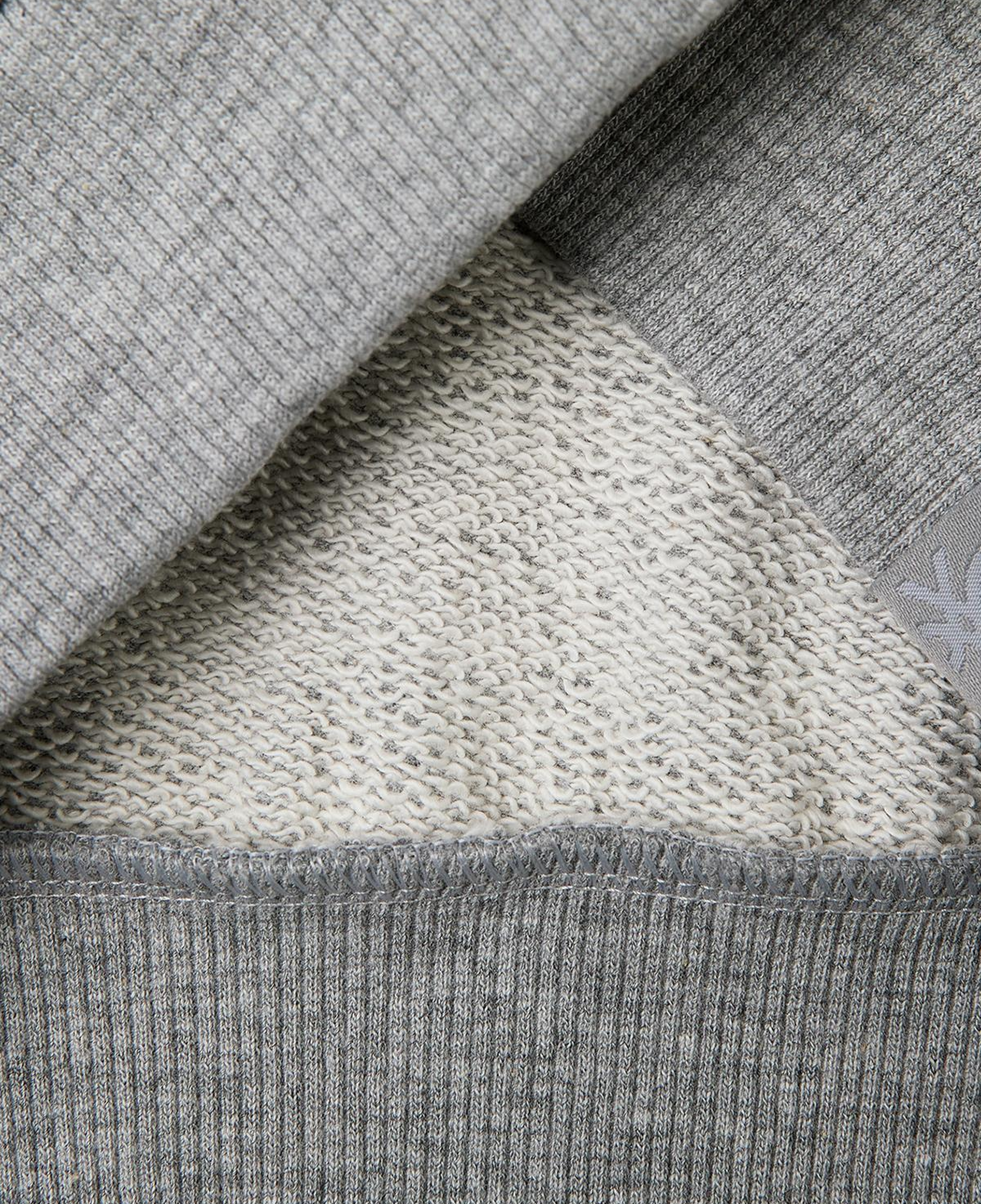 Erkek Çocuk Gri Mix Tamamı Desenli Logo Etiketli Bol Kalıp Kapüşonlu Sweatshirt