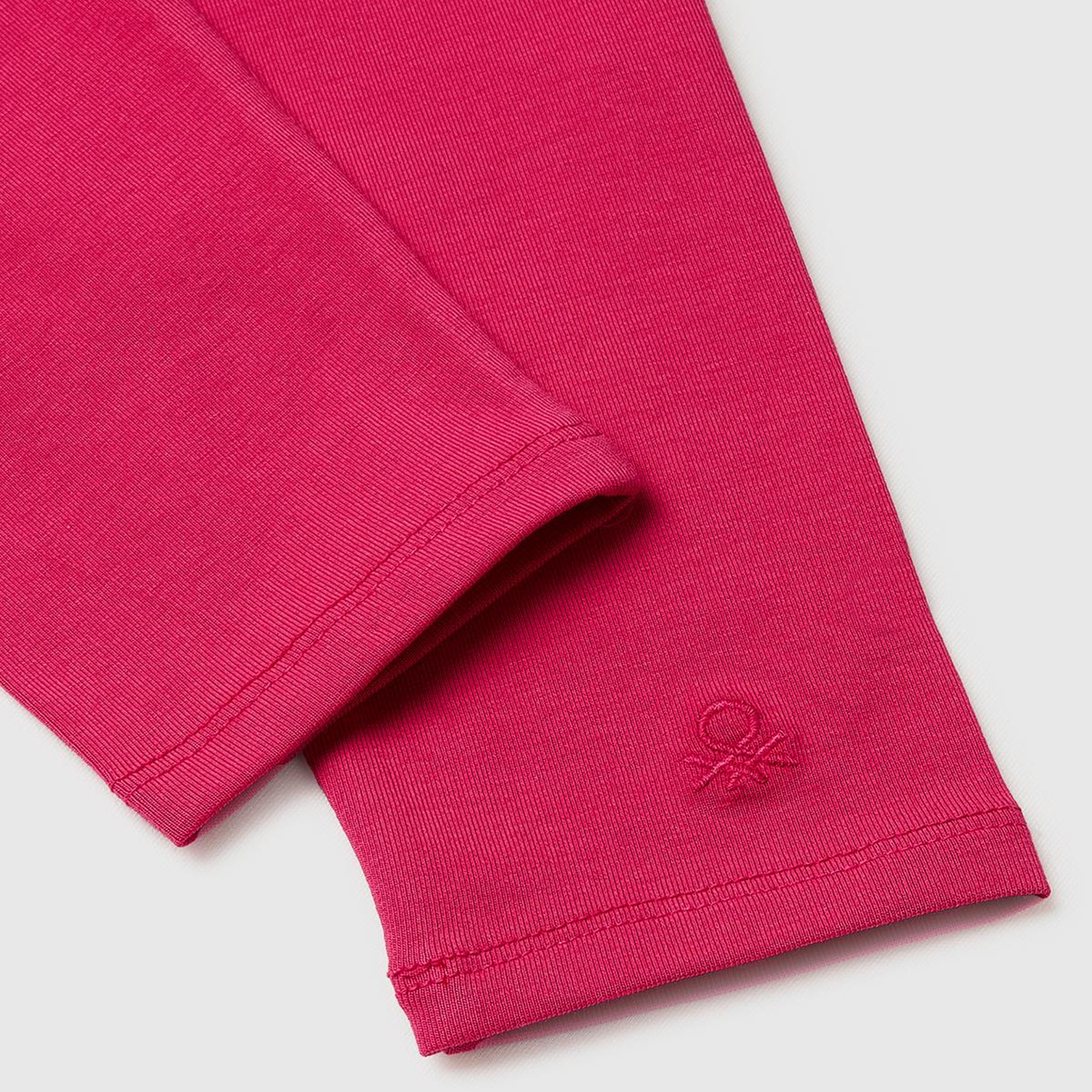 Kız Çocuk Koyu Pembe Logo İşlemeli Tayt