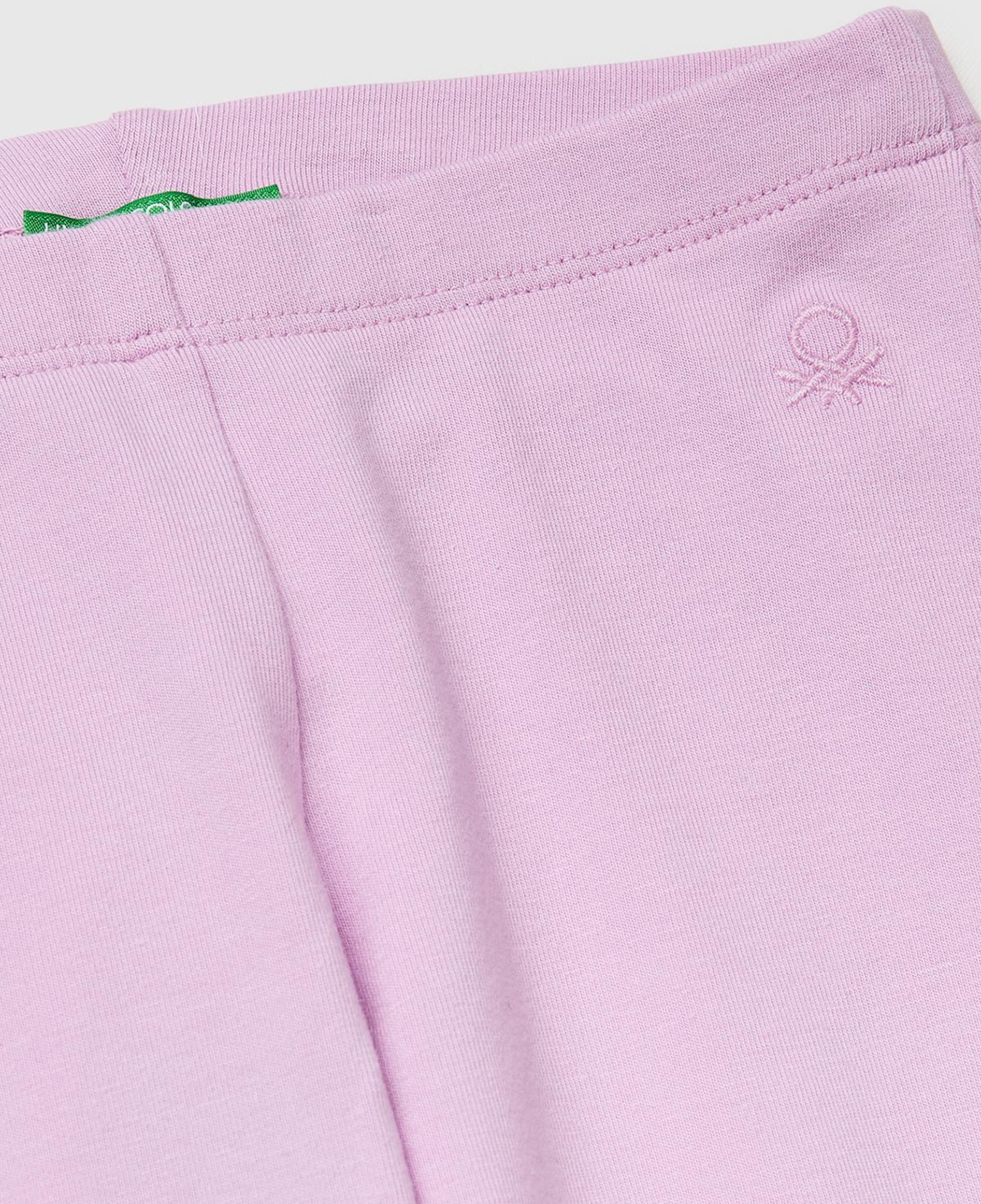 Kız Çocuk Pembe Logo İşlemeli Bol Paça Tayt