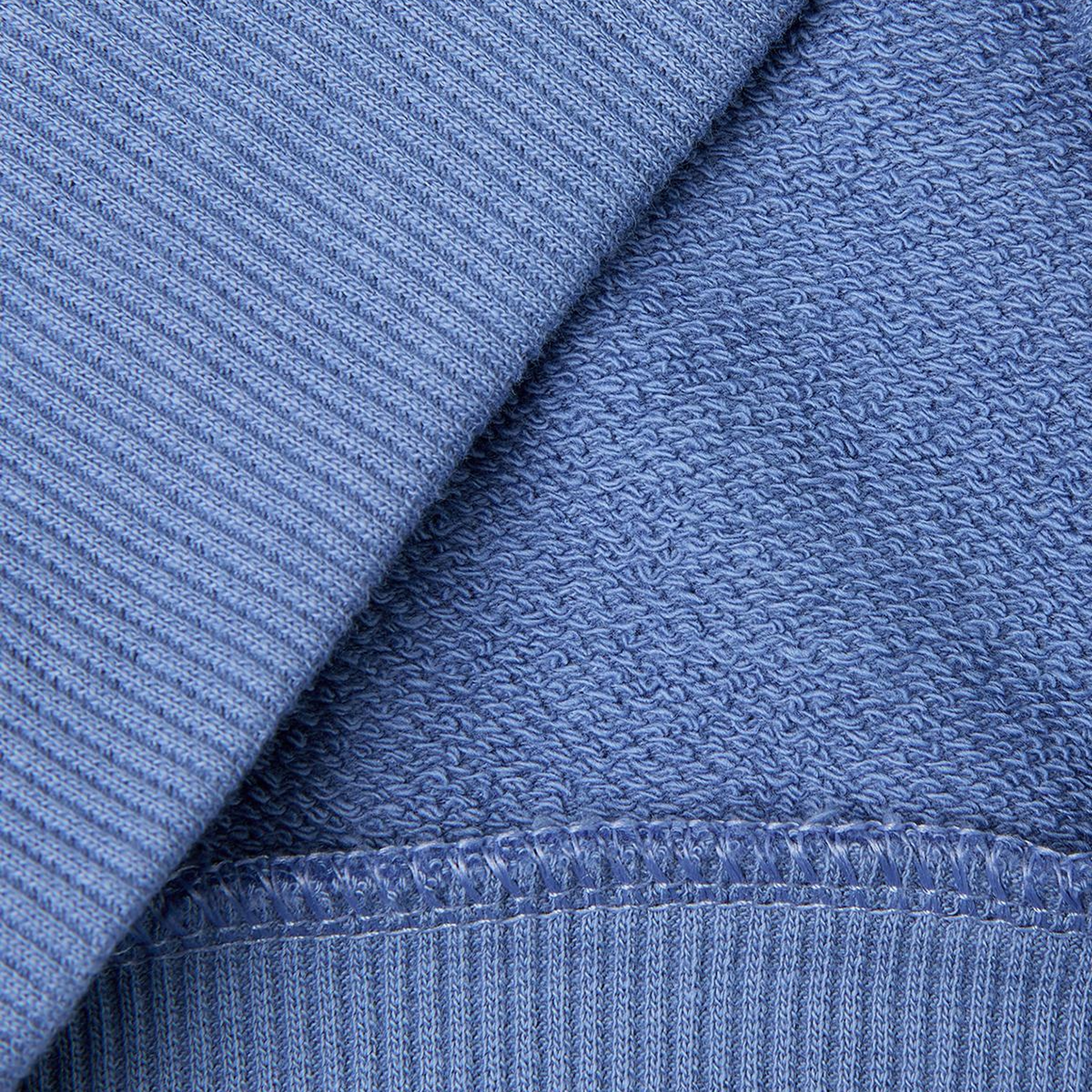 Erkek Çocuk Havacı Mavi Önü Baskılı Rahat Kalıp Bisiklet Yaka Sweatshirt
