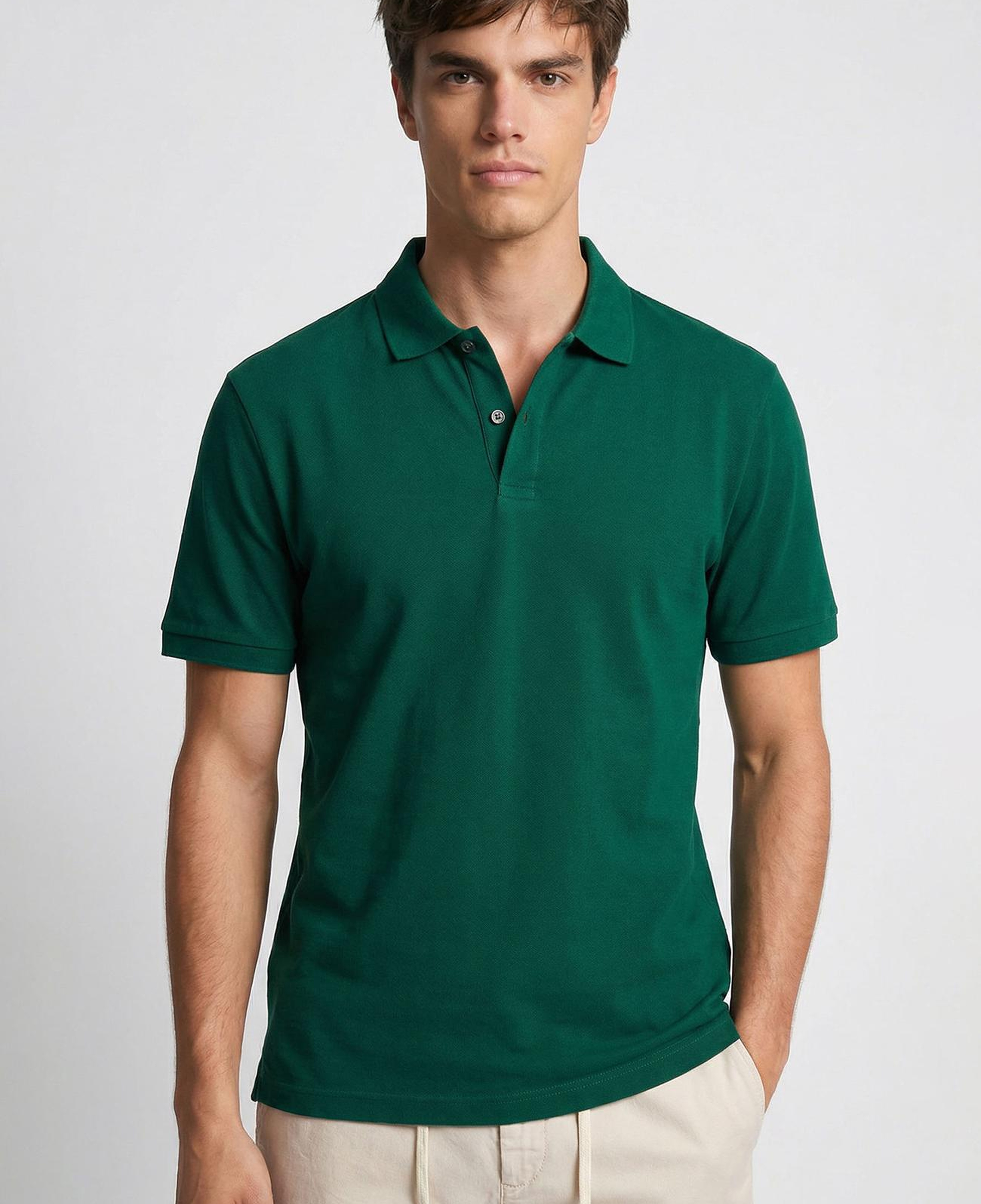 Network Erkek Yeşil Polo Yaka Pike T-shirt