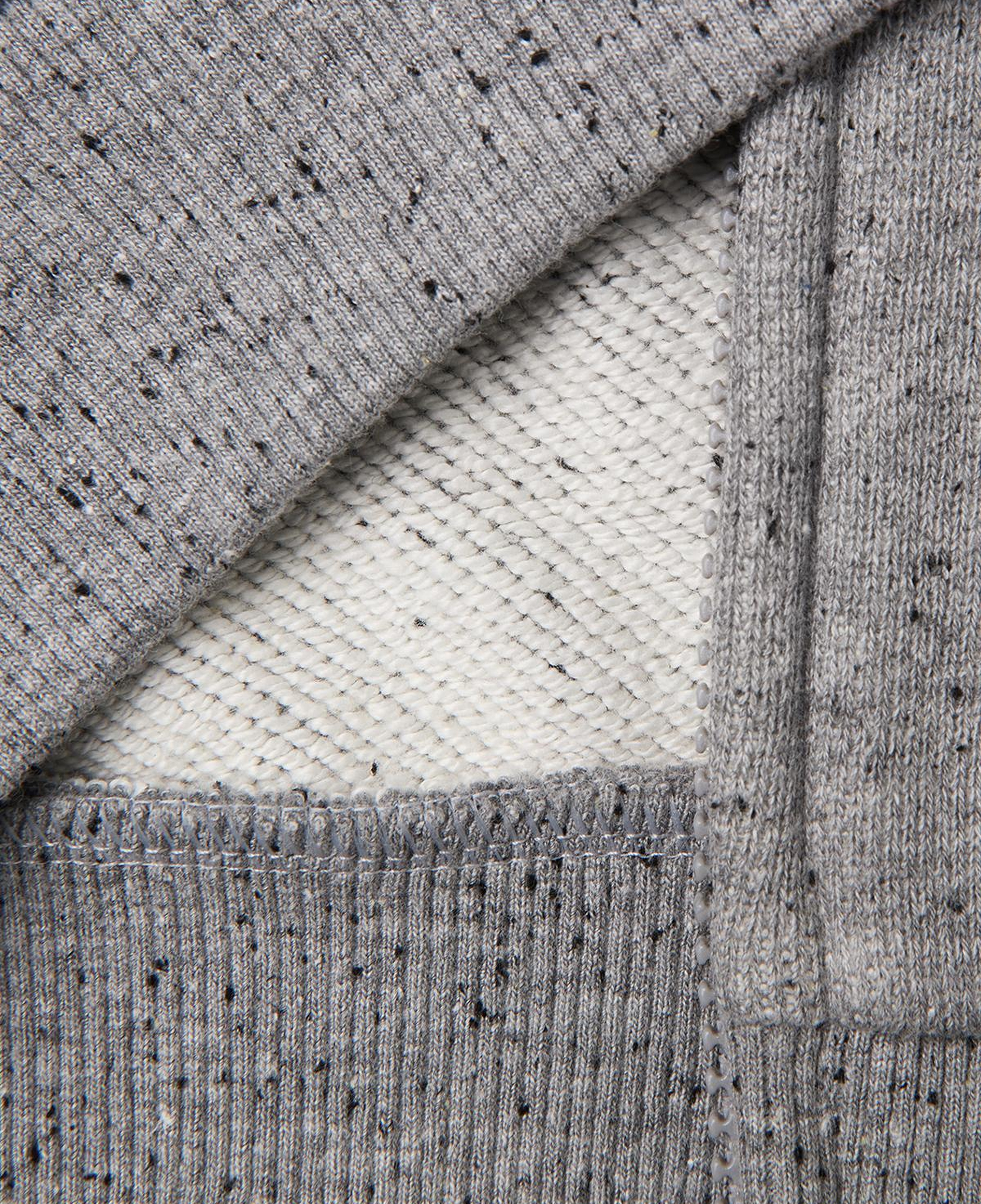 Erkek Çocuk Gri Mix Fermuarlı Kol Baskılı Kapüşonlu Sweatshirt