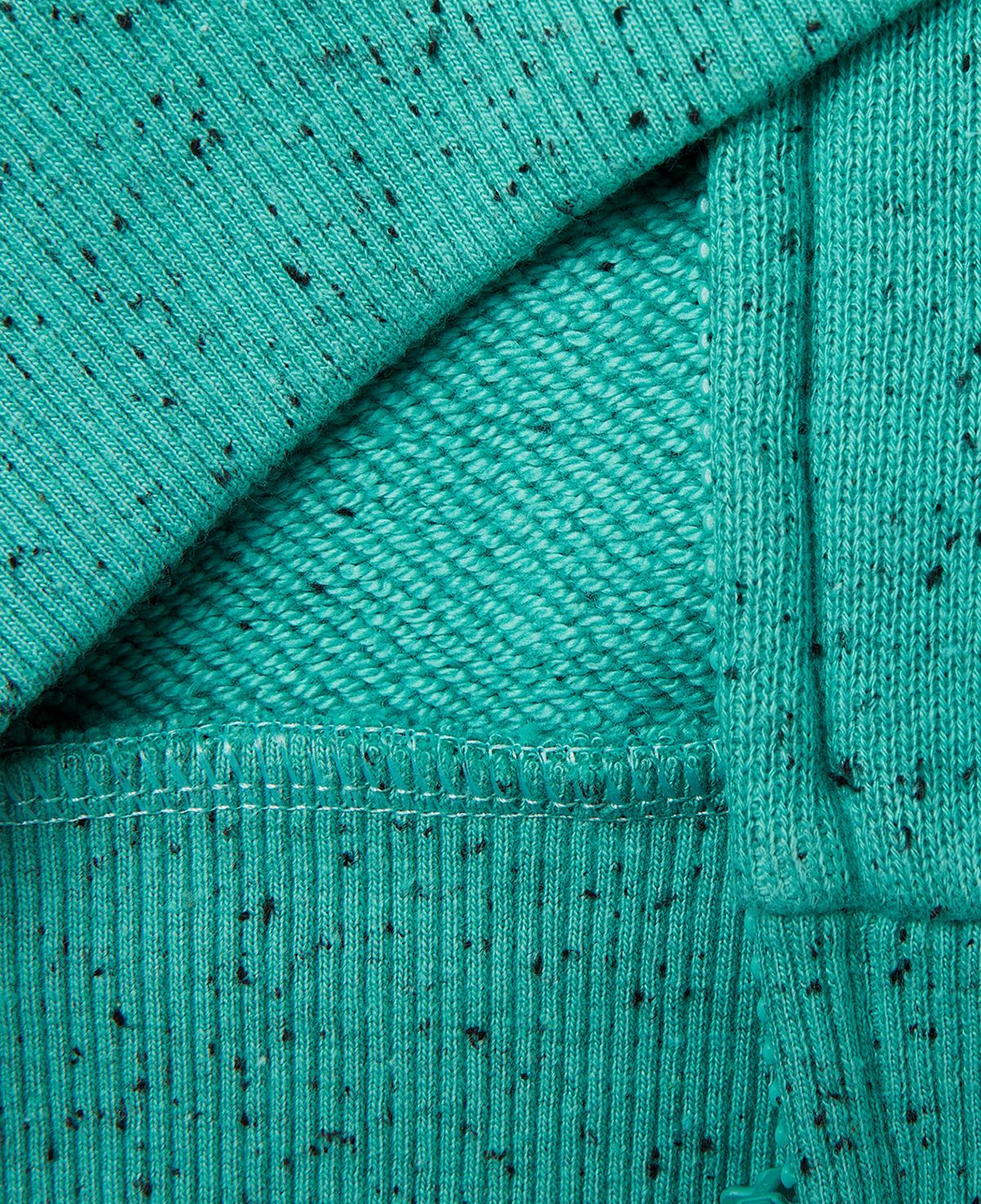 Erkek Çocuk Yeşil Fermuarlı Kol Baskılı Kapüşonlu Sweatshirt