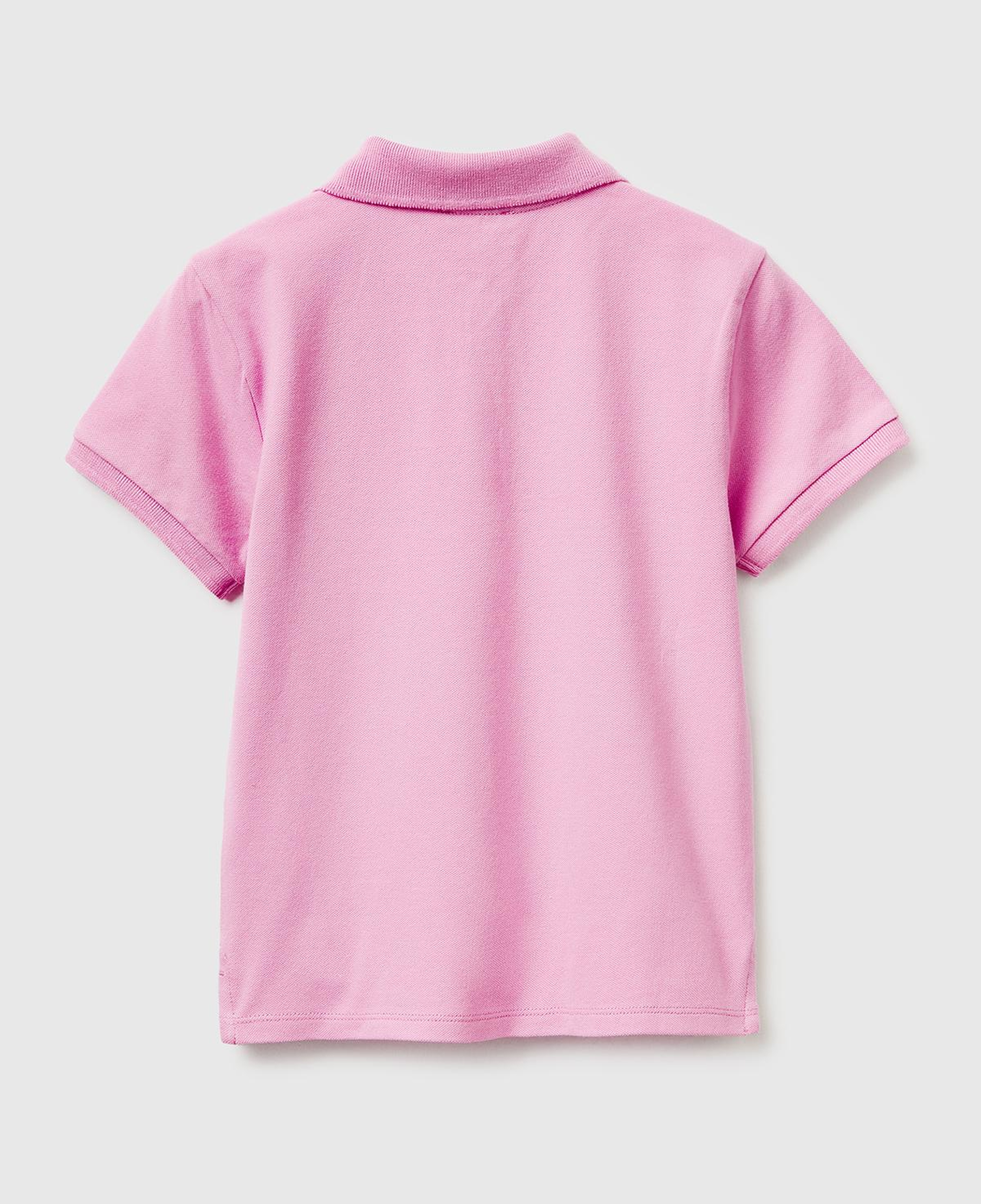 Kız Çocuk Pembe Logolu Pike Polo T-Shirt