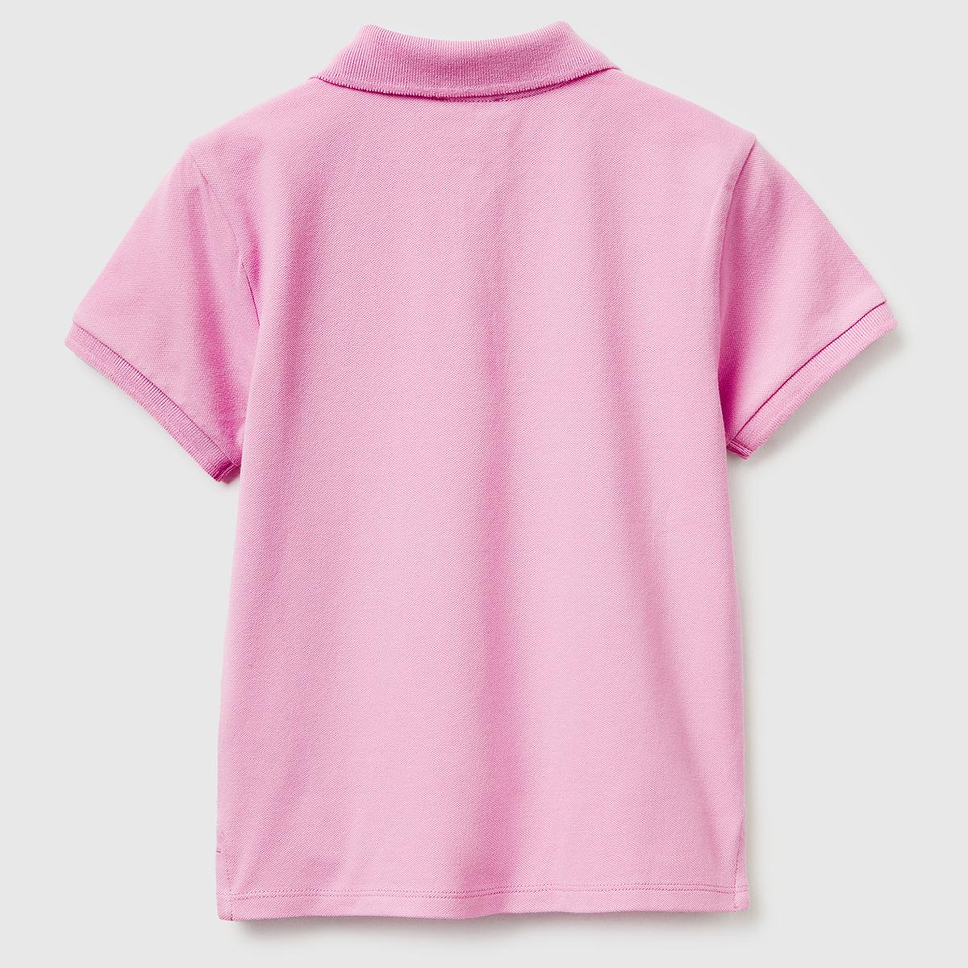 Kız Çocuk Pembe Logolu Pike Polo T-Shirt