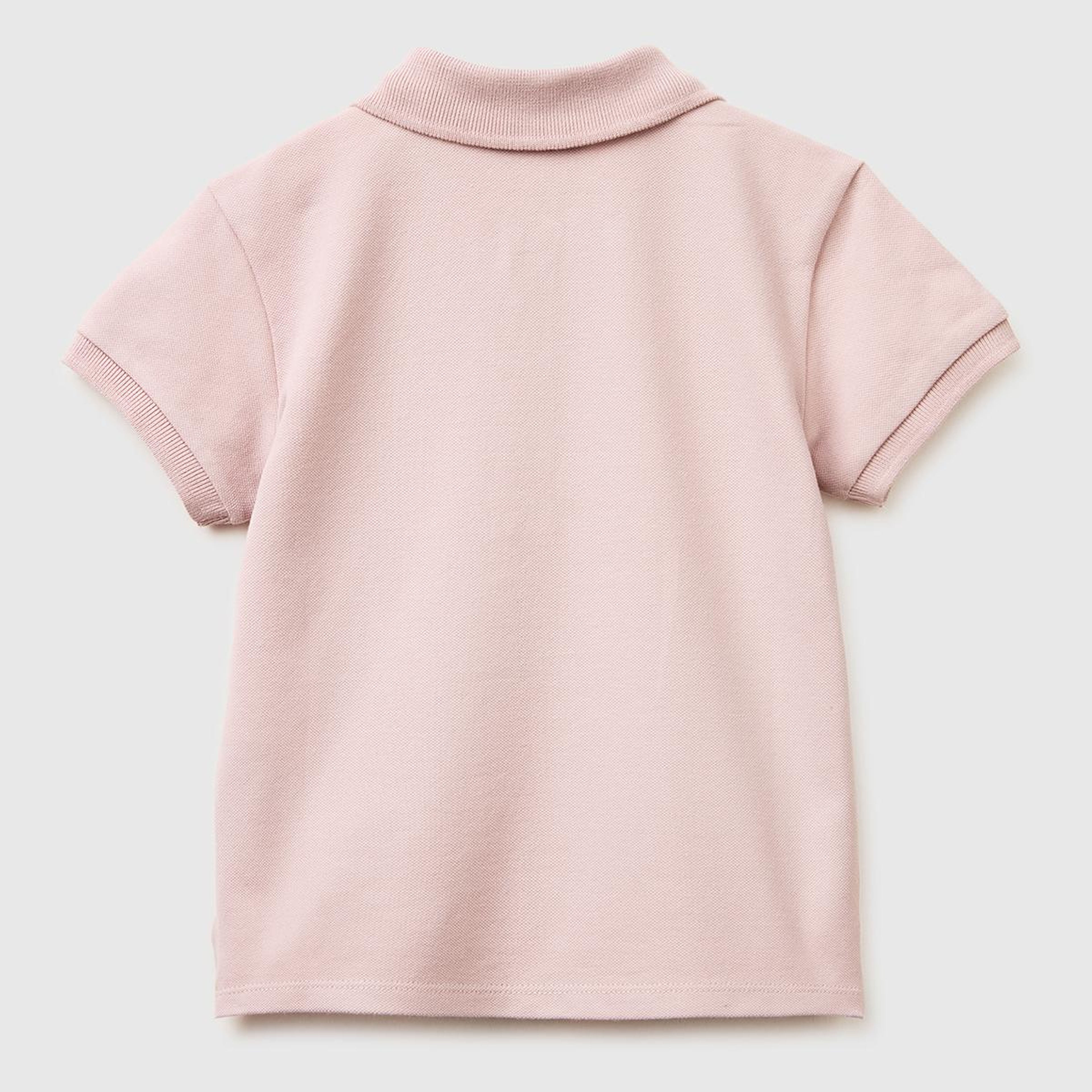 Kız Çocuk Gül Kurusu Logolu Pike Polo T-Shirt