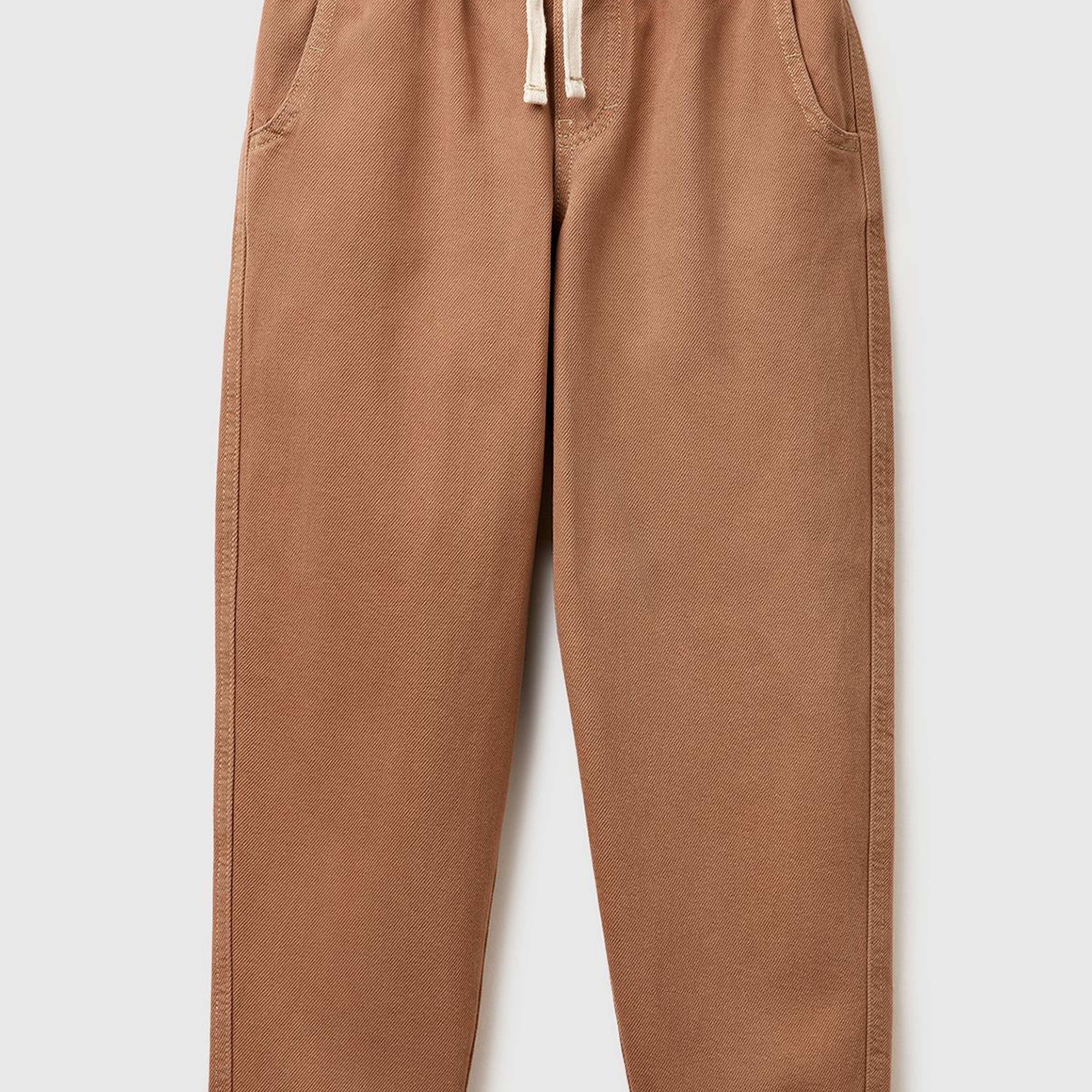 Erkek Çocuk Kahverengi Cebi Logo Nakışlı Jogger Pantolon