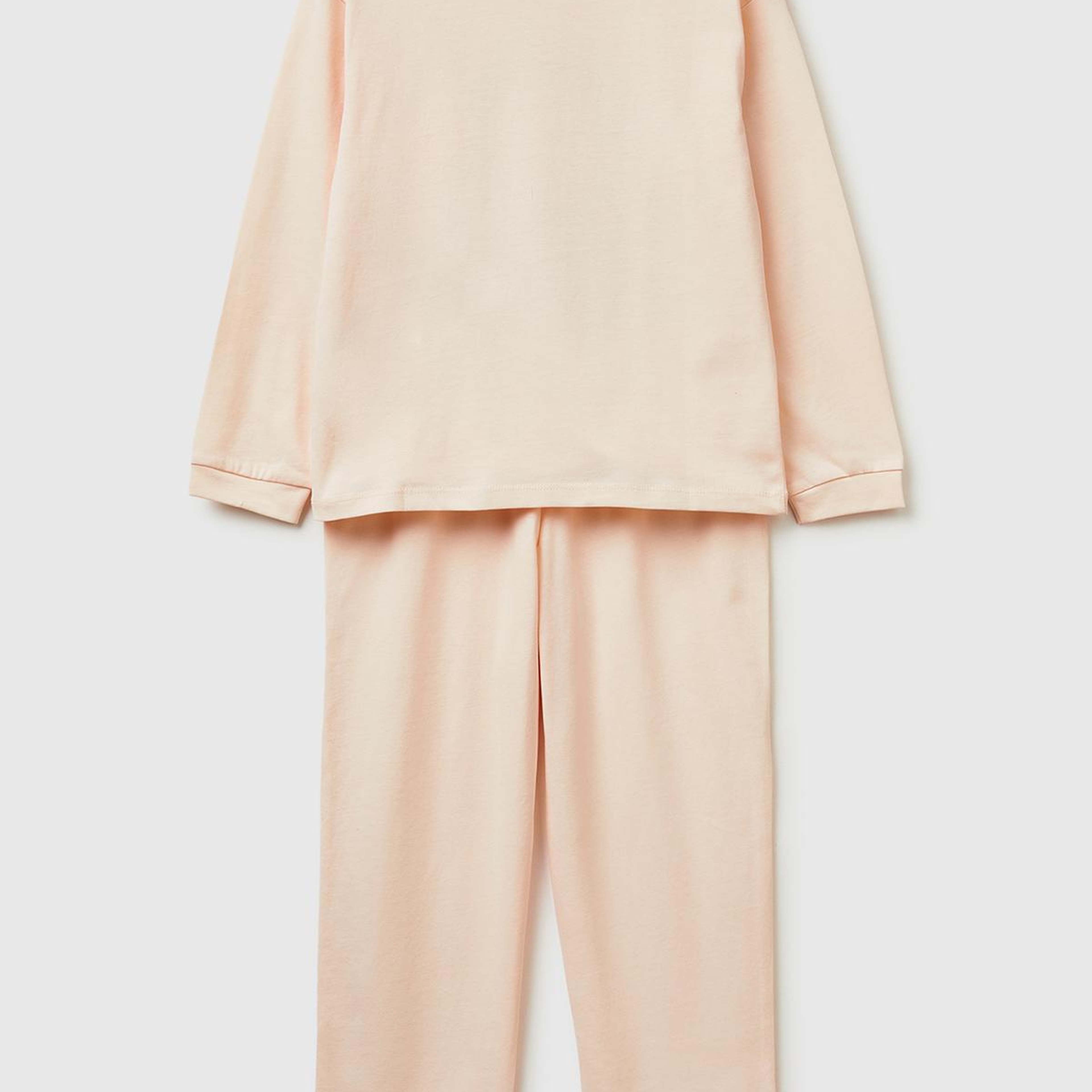 Erkek Çocuk Yavruağzı Kabarık Simli Baskılı Uzun Kollu Pijama Takımı
