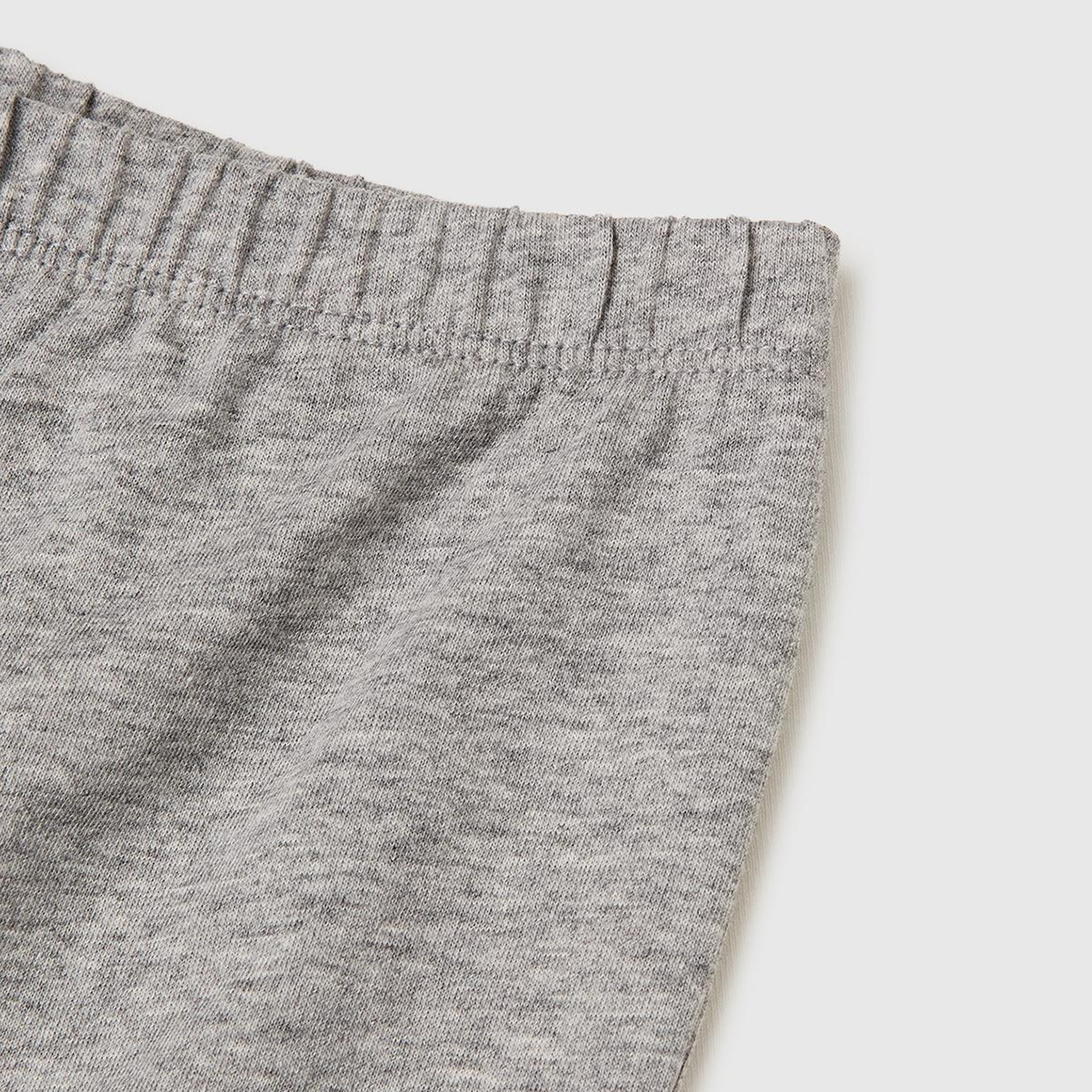 Erkek Çocuk Gri melanj Kabarık Simli Baskılı Uzun Kollu Pijama Takımı